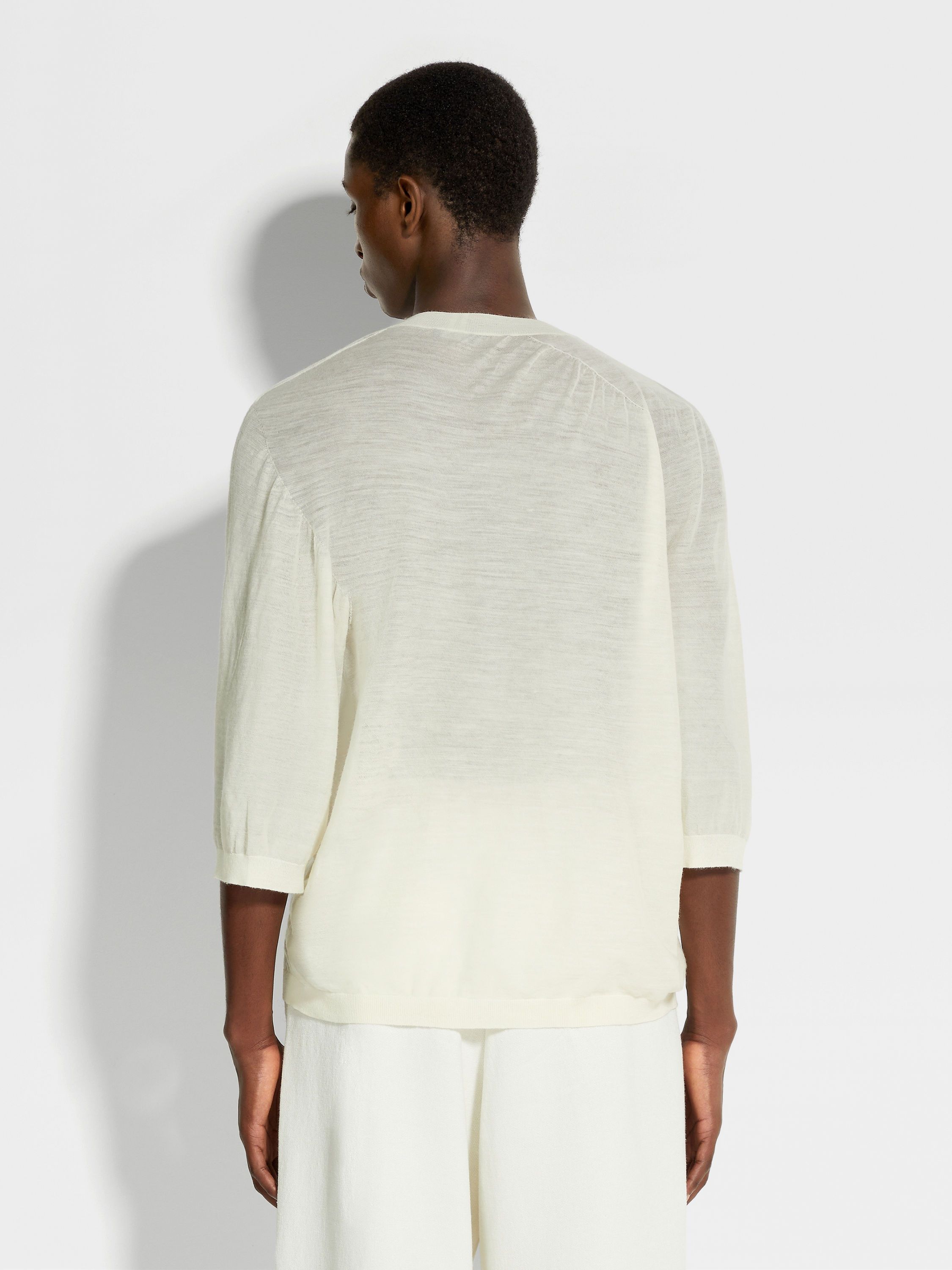Ermenegildo Zegna o1s1rm0225 RUDSM Sweater in Off White Size US L / EU 52-54 / 3 - 5 Thumbnail