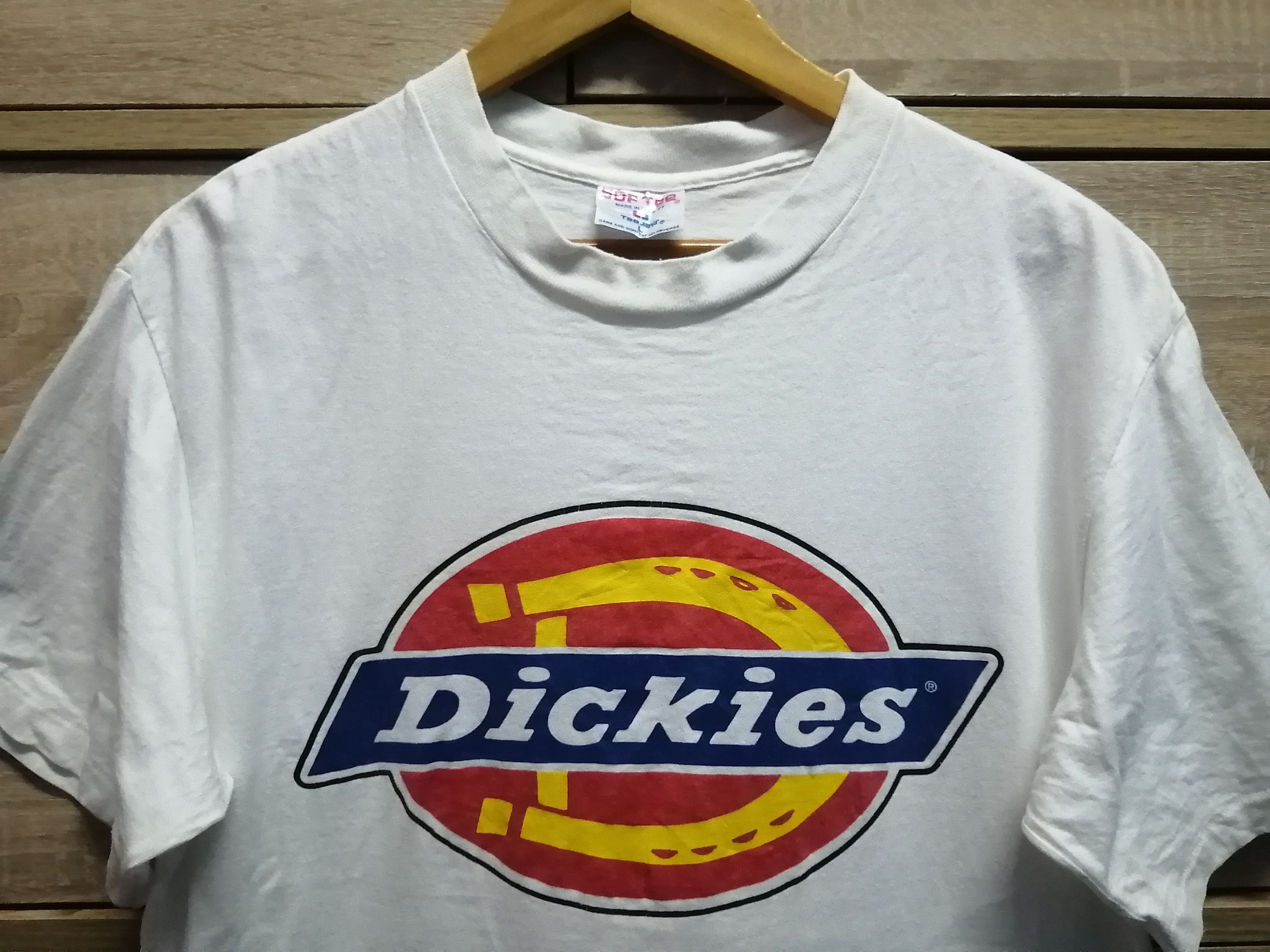 Vintage Thrashed Sun Faded Dickies 90s Shirt Distressed Grunge Band Size US L / EU 52-54 / 3 - 3 Thumbnail