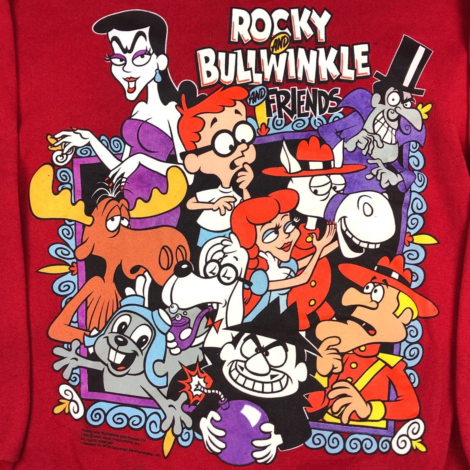 Vintage vintage 1993 rocky and bullwinkle tv promo crewneck sweater Size US L / EU 52-54 / 3 - 2 Thumbnail
