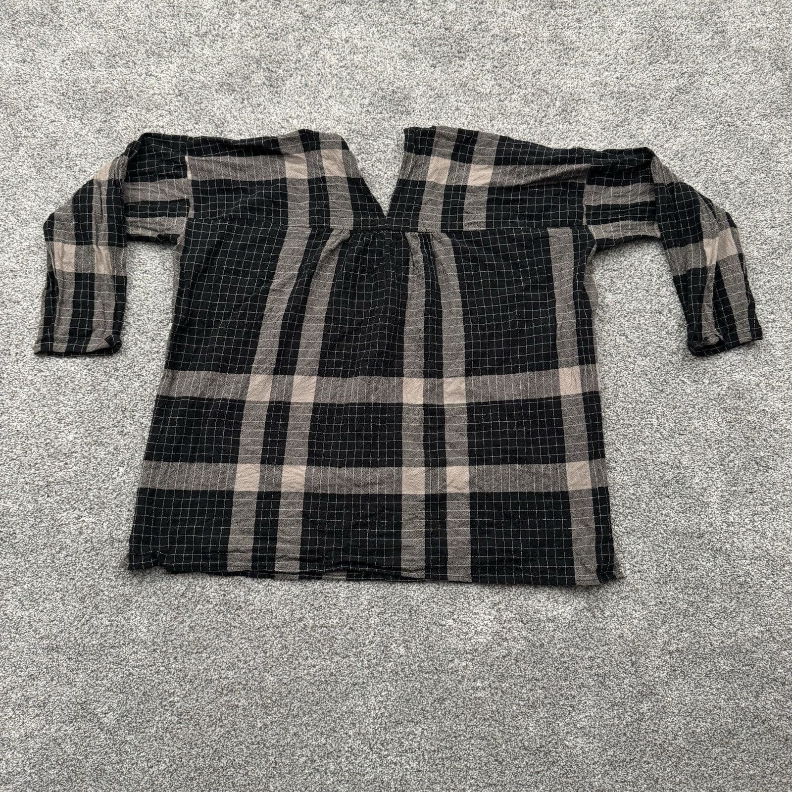 Grade & Gather Minimalist Top Womens M Plaid Lagenlook Grunge Rustic Indie Size M / US 6-8 / IT 42-44 - 7 Thumbnail