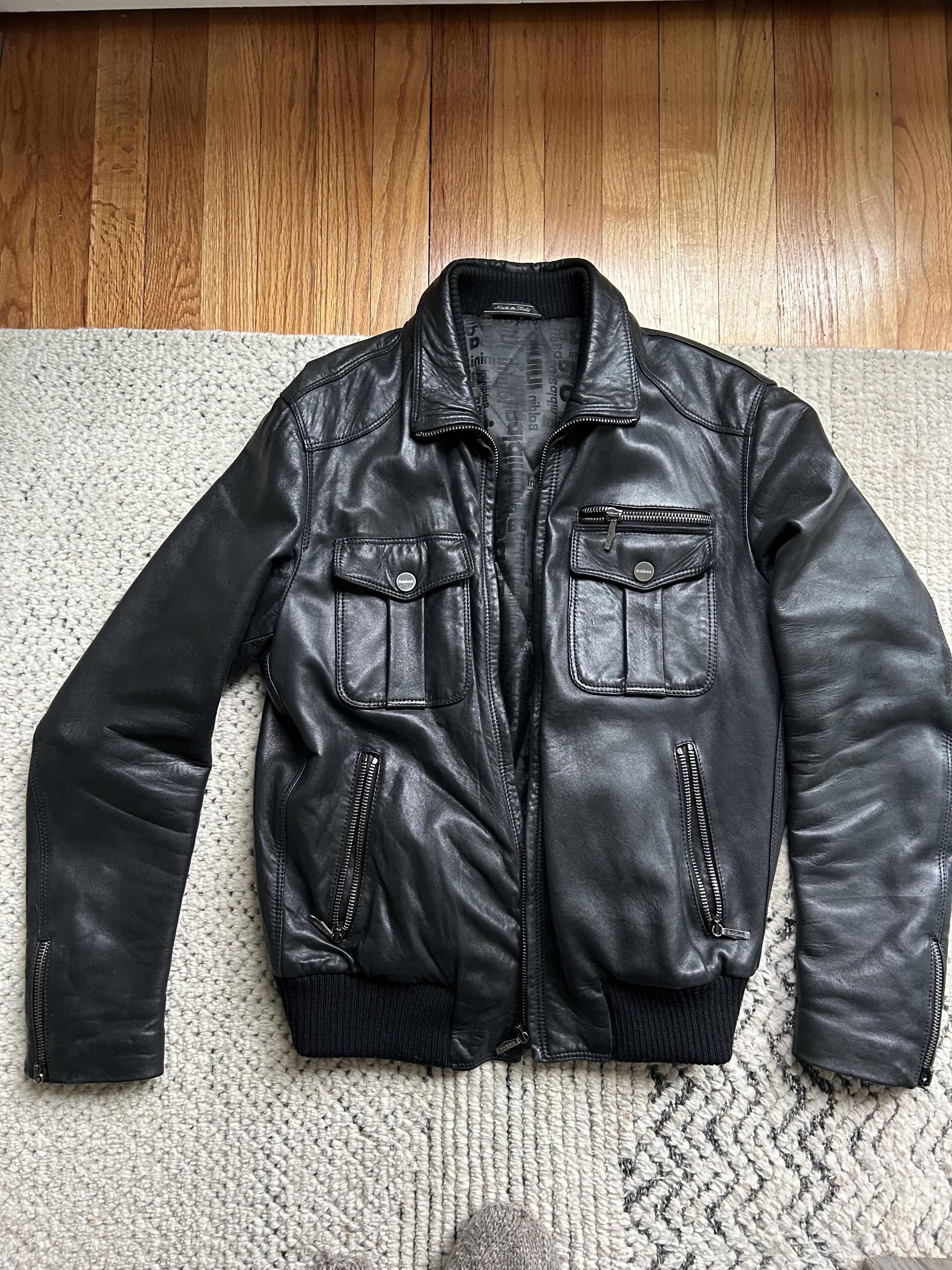 Baldinini Neovintage Pilot Calf Leather Jacket Baldinini Size US L / EU 52-54 / 3 - 1 Thumbnail