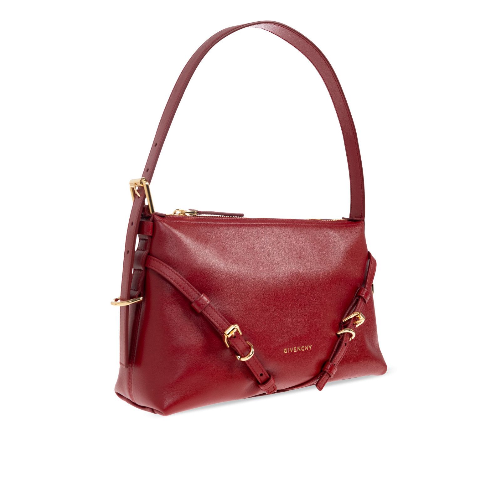 Givenchy GIVENCHY Voyou Mini $2150 Dark Red Shiny Leather Shoulder Ba Size ONE SIZE - 3 Thumbnail