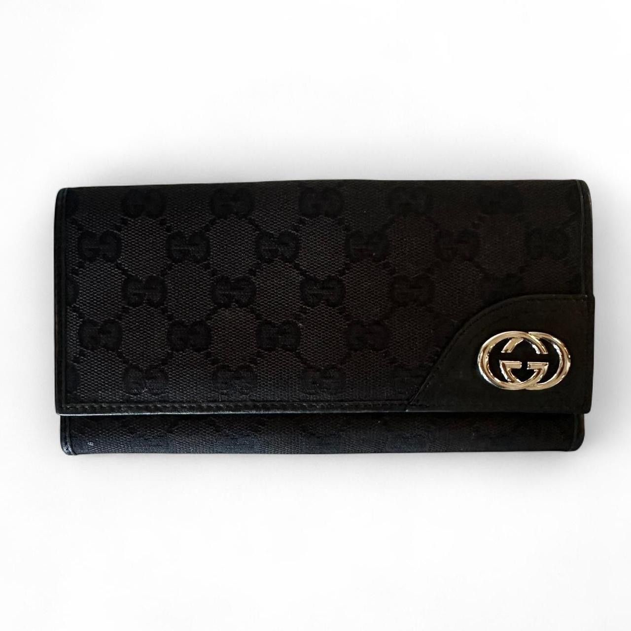 Gucci GUCCI Black GG Monogram bi-fold wallet signature GG canvas Size ONE SIZE - 1 Thumbnail