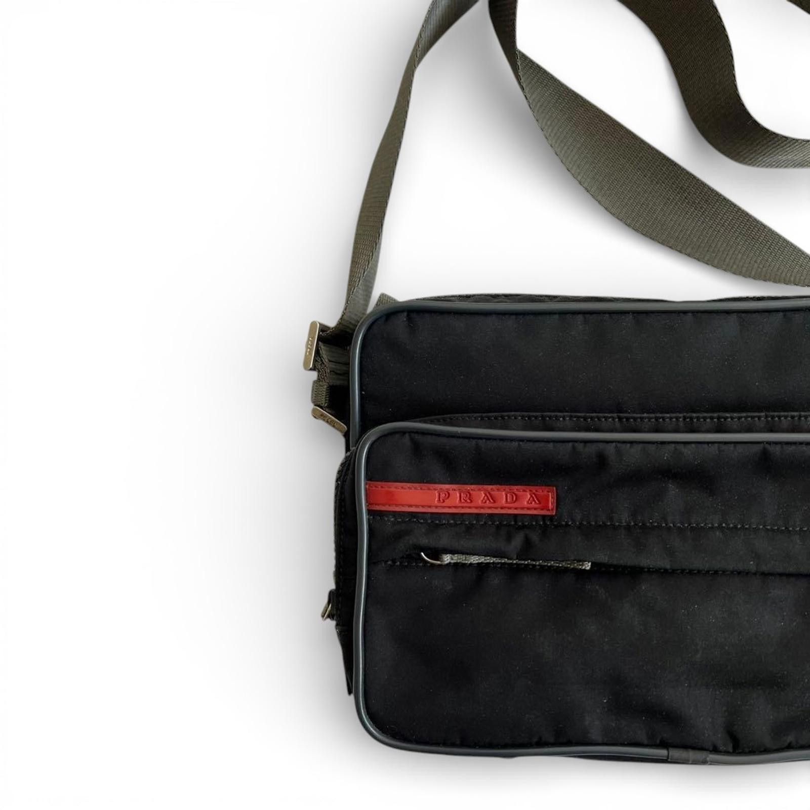Prada Prada - Men's Black Shoulder Bag with Adjustable Strap Size ONE SIZE - 2 Thumbnail