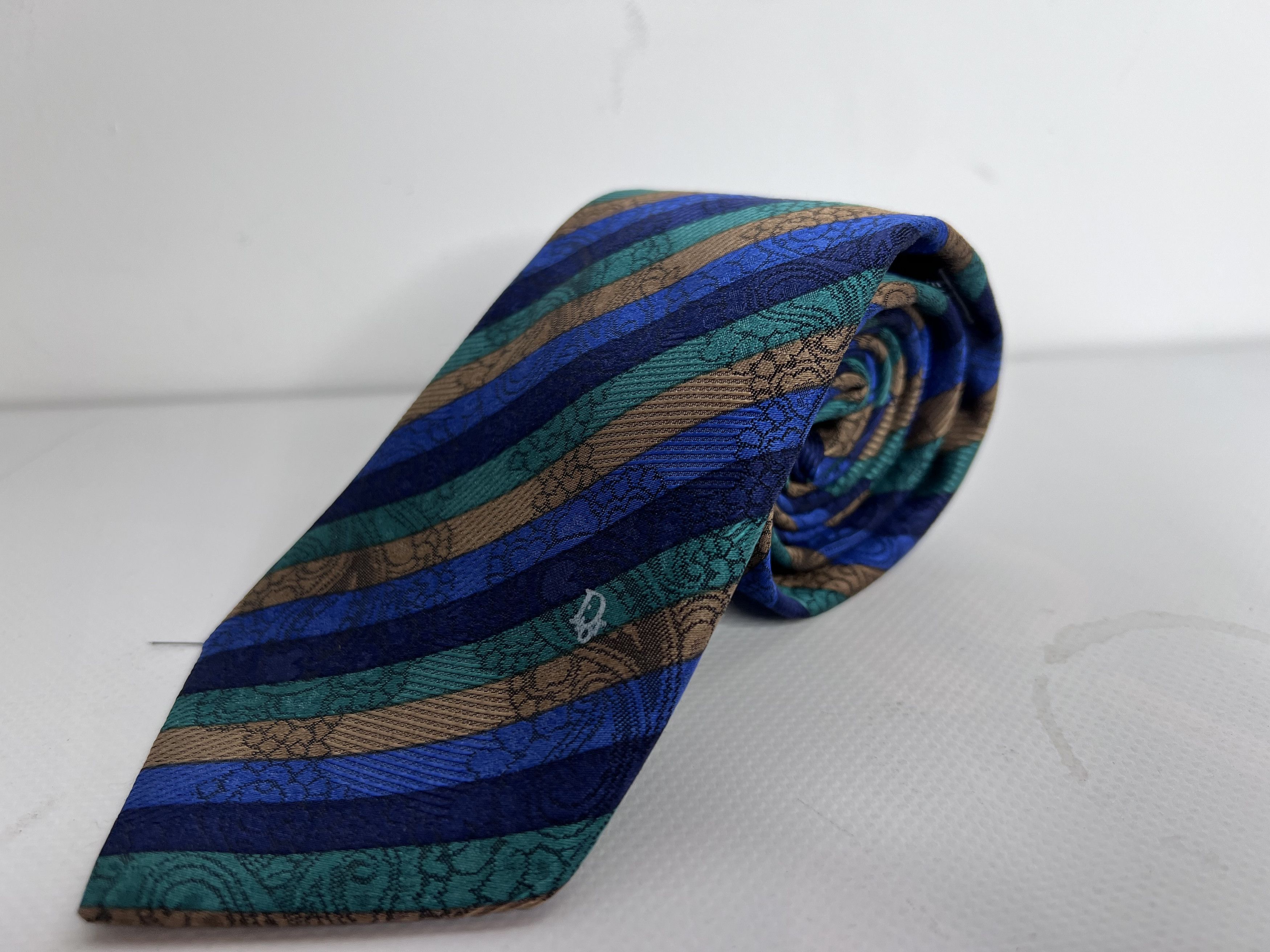Christian Dior Monsieur VINTAGE CHRISTIAN DIOR MONSIEUR NECK TIE STRIPED MADE FRANCE Size ONE SIZE - 2 Thumbnail