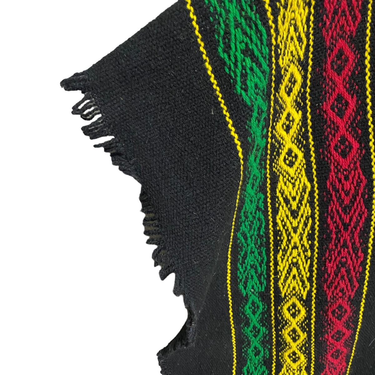 Handmade × Vintage Handmade Rasta poncho Size ONE SIZE - 6 Thumbnail