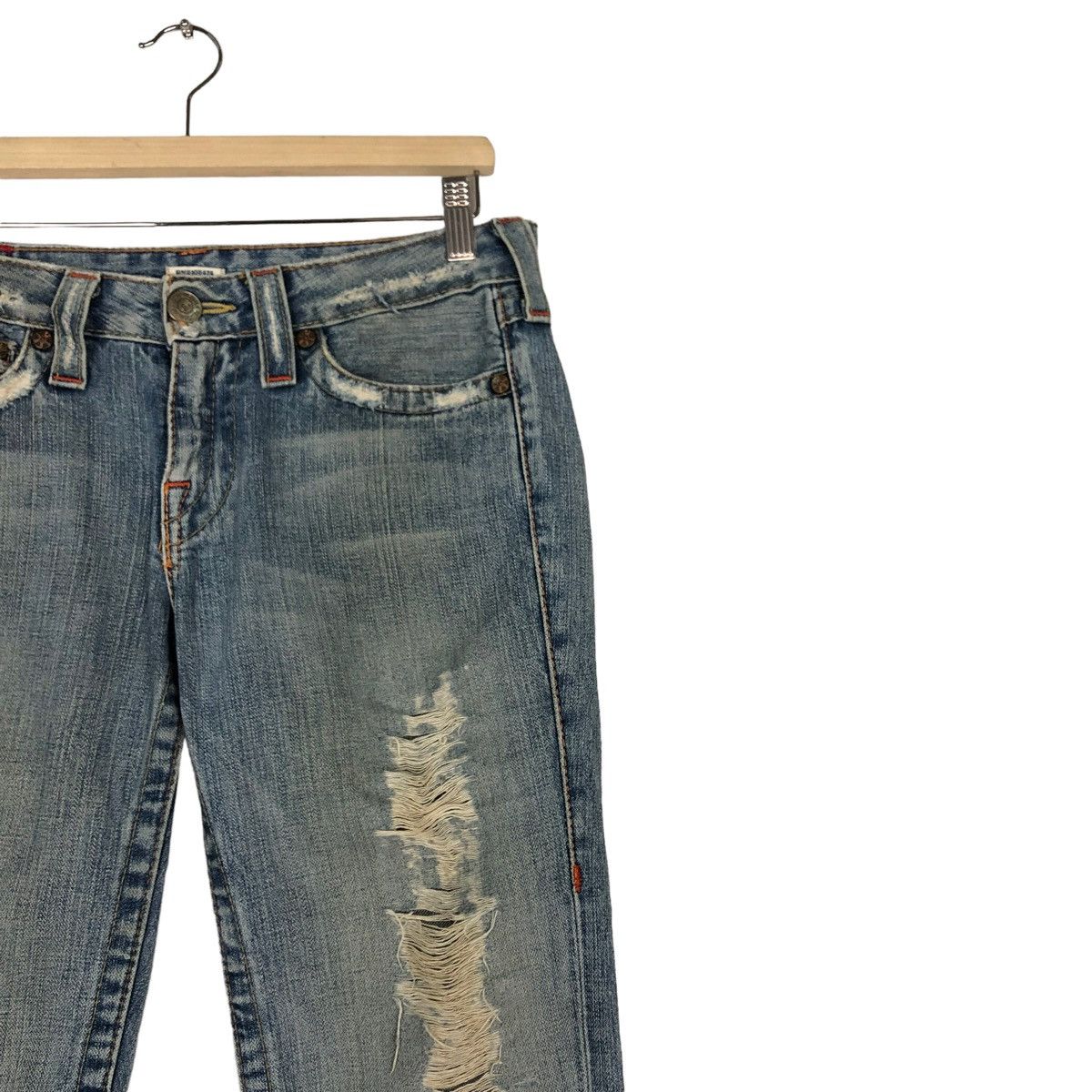 Japanese Brand 🔥VINTAGE BOW CUT DESIGN JEANS TRUE RELIGION USA Size 27" / US 4 / IT 40 - 6 Thumbnail