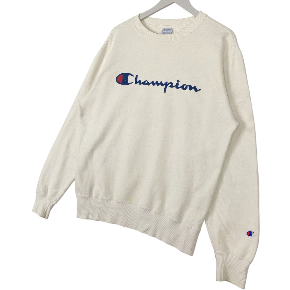 Other Vintage Champion Printed Crewneck Sweatshirt White Size L Size US L / EU 52-54 / 3 - 2 Thumbnail