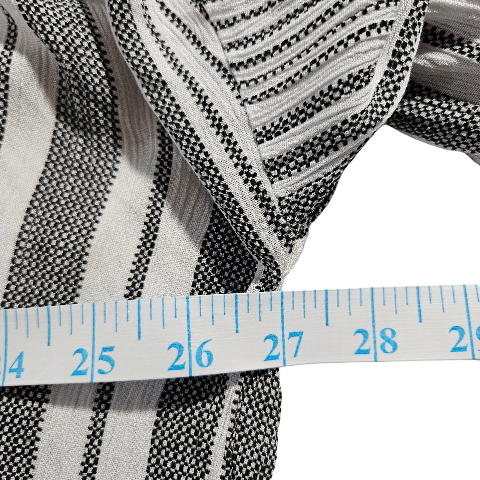 Other GIGIO USA Boho Hi-Lo Striped Blouse Sz. L Gray White Stripe Size L / US 10 / IT 46 - 8 Thumbnail