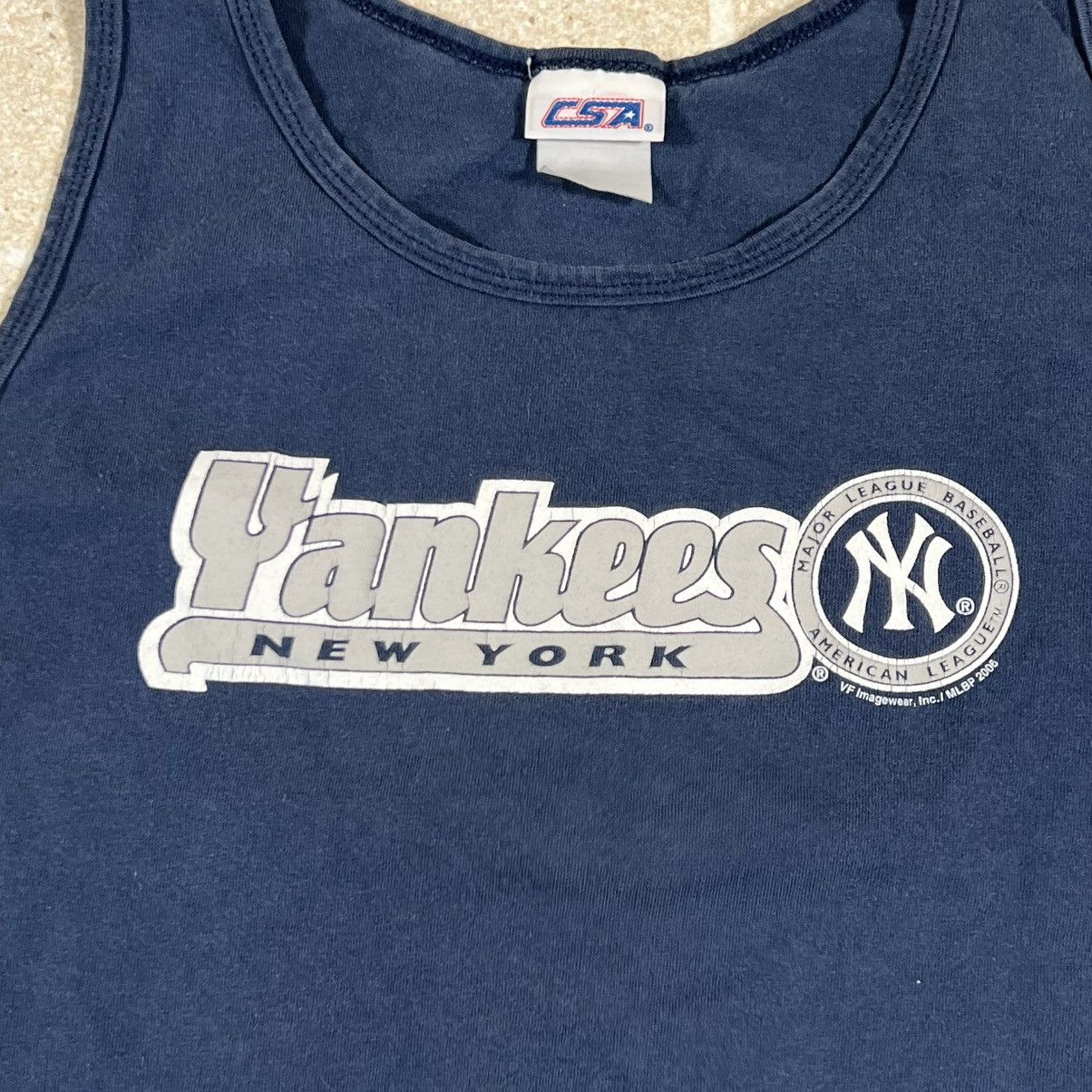 CSA VINTAGE Y2K New York Yankees Tank Top L Blue Baseball MLB Size US L / EU 52-54 / 3 - 2 Thumbnail