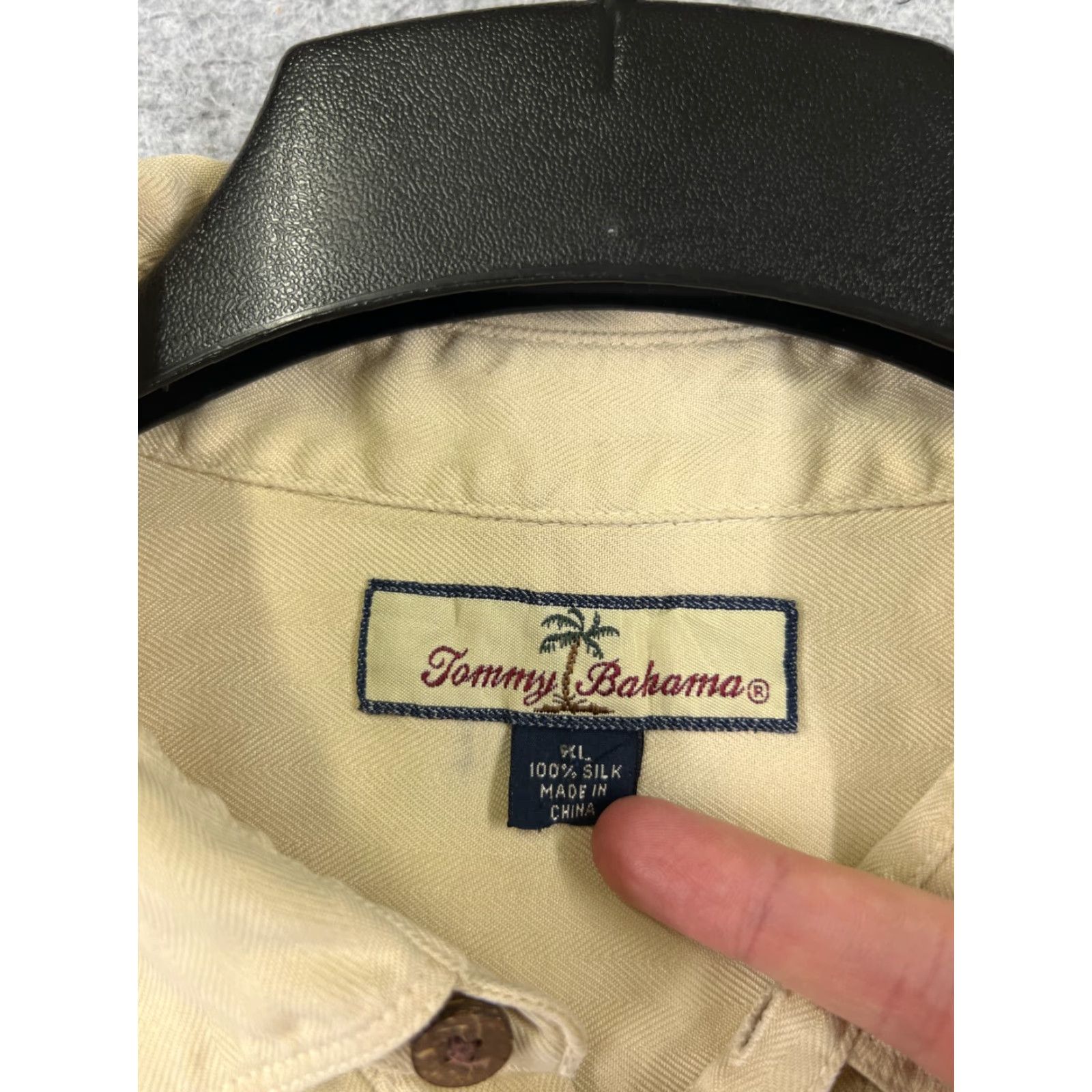 Tommy Bahama Tommy Bahama Shirt Men XL Yellow Long Sleeve Silk Herringbone Button-Up Comfortable Casual Hawaii Resort - Mens Size US XL / EU 56 / 4 - 7 Thumbnail