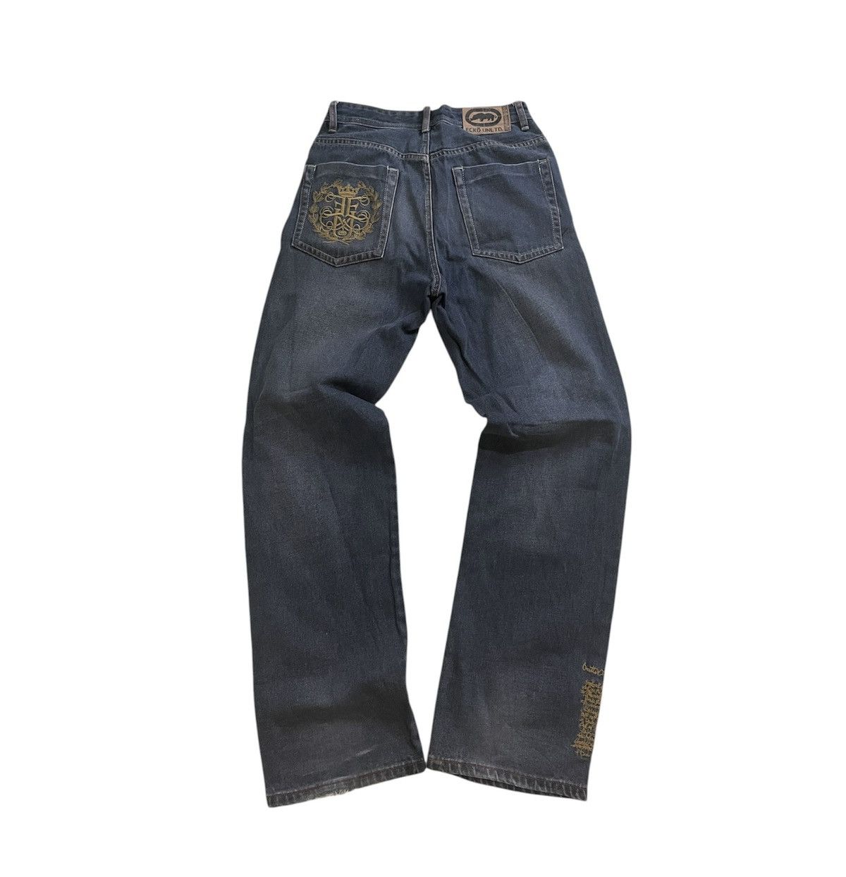 Japanese Brand × Vintage Ecko Untd Classic Logo and Classic Script Embroidered Pants Size US 31 - 1 Thumbnail