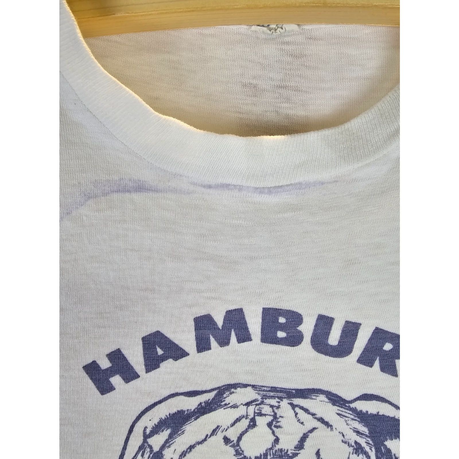 Vintage VINTAGE DIRBY 50' HAMBURG FOOTBALL T-SHIRT White Small Short Sleeve Round Neck Cotton Men SZ Small Shirt Mens Size US S / EU 44-46 / 1 - 3 Thumbnail