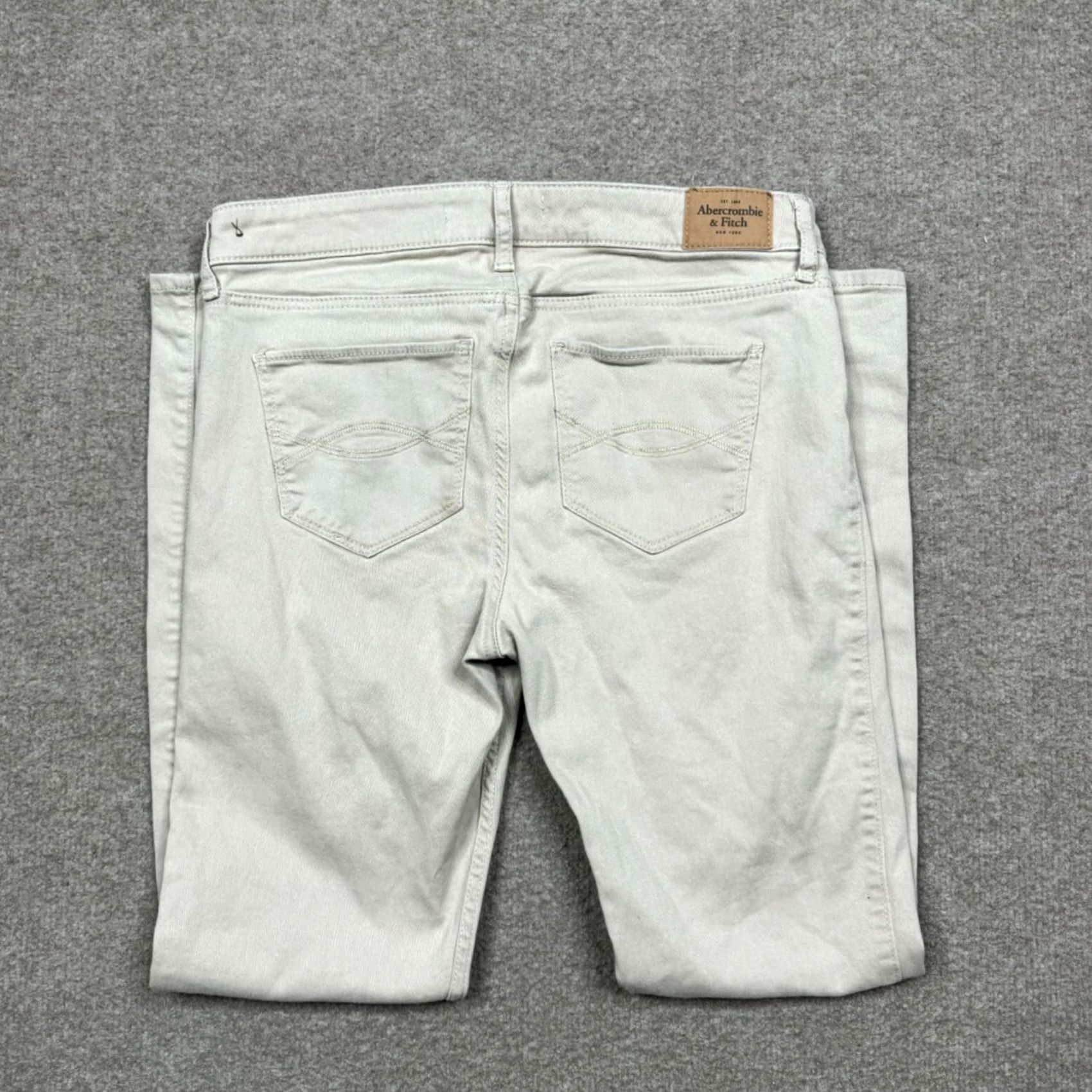 Abercrombie & Fitch Abercrombie & Fitch Pants Womens Size 6 Beige Corduroy Skinny Regular Inseam 27" City USA Pocket Set - 29 Waist Front Flat Leg Style Skinny" Size 28" / US 6 / IT 42 - 6 Thumbnail