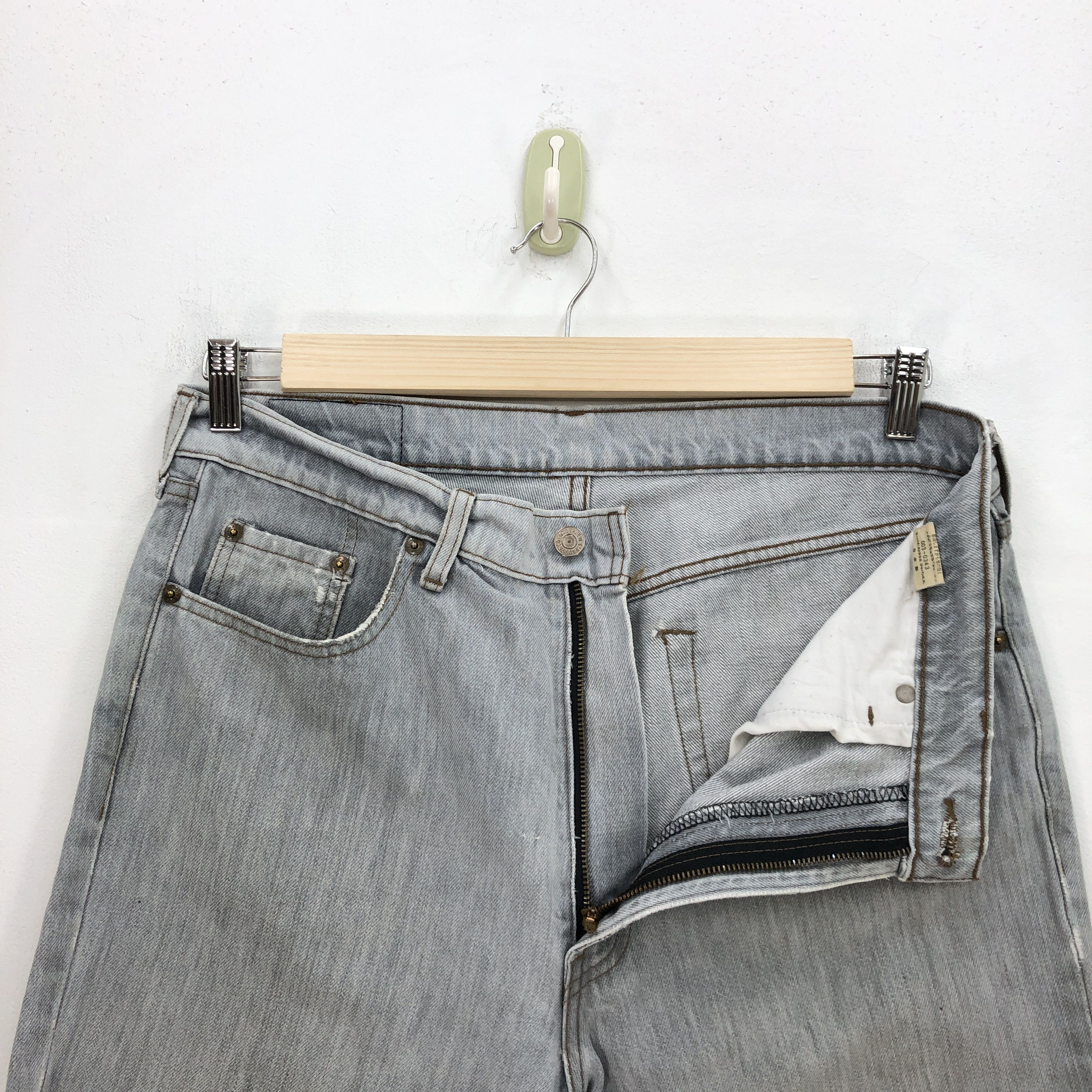 Levi's Vintage Levi's Faded Black Jeans Ash Gray Levis Denim Size US 34 / EU 50 - 6 Thumbnail