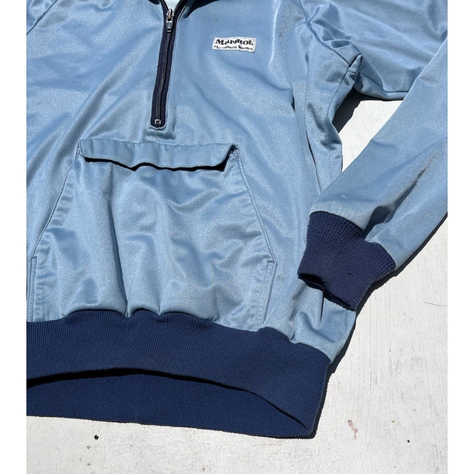 Marmot Marmot Jacket Blue Solid S Anorak 70s 80s Vintage Men’s Outdoor Hiking Clim/Subtle Logo Shirt? Size US S / EU 44-46 / 1 - 4 Thumbnail