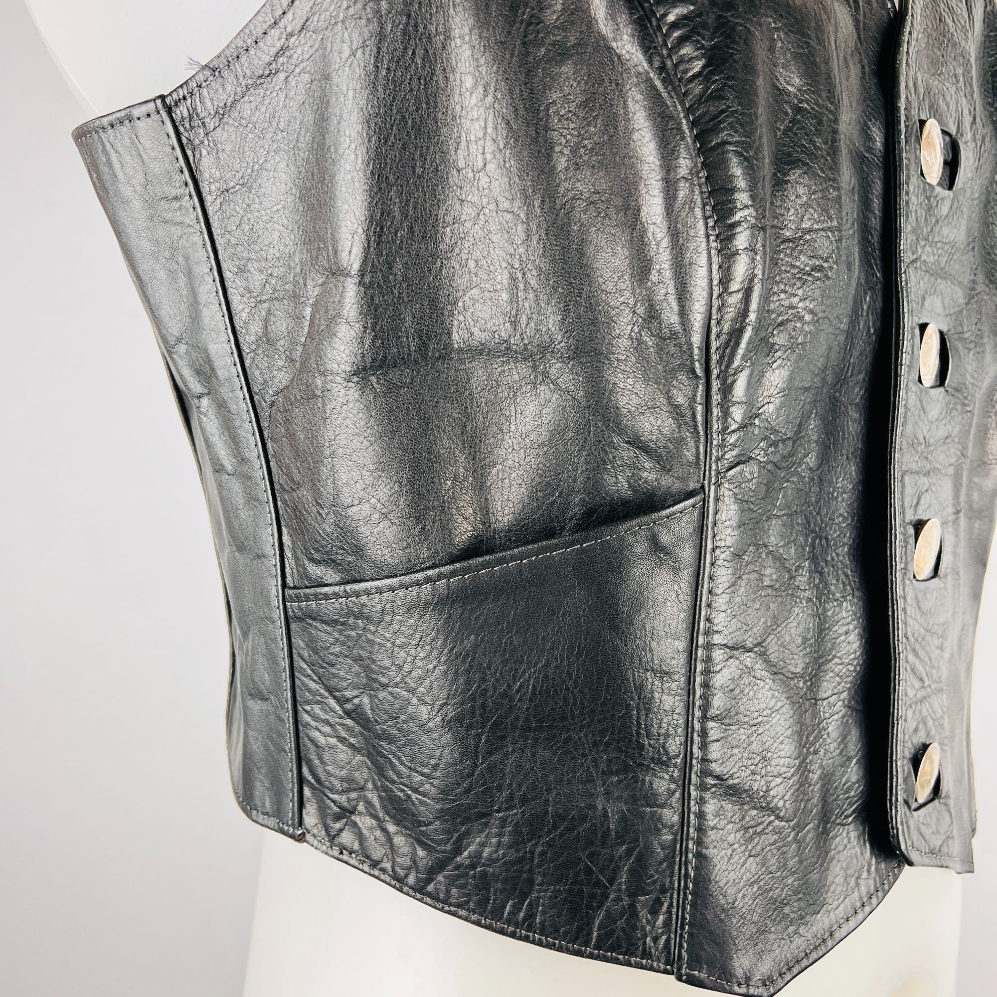 Other Buffalo Nickel Leather Biker Vest Size US XL / EU 56 / 4 - 8 Thumbnail