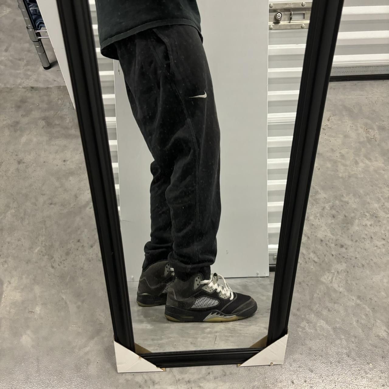 Nike × Vintage Crazy Vintage Y2K/2000s Black Nike Swoosh Drill Essential Joggers! Size US 32 / EU 48 - 1 Thumbnail