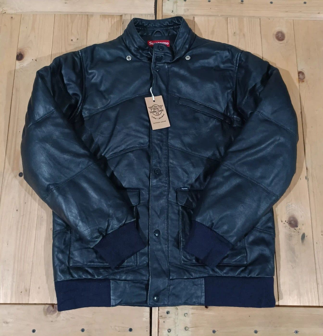 Genuine Leather × Supreme SUPREME NYC LEATHER DUCK DOWN JACKET 07AW Size US L / EU 52-54 / 3 - 12 Thumbnail