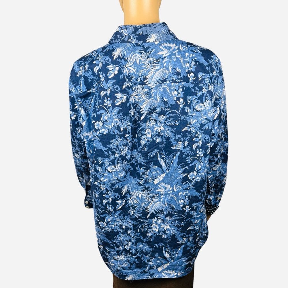 Talbots Talbots Cotton Fall Toile Button Front Shirt Size 1X Size XL / US 12-14 / IT 48-50 - 4 Thumbnail