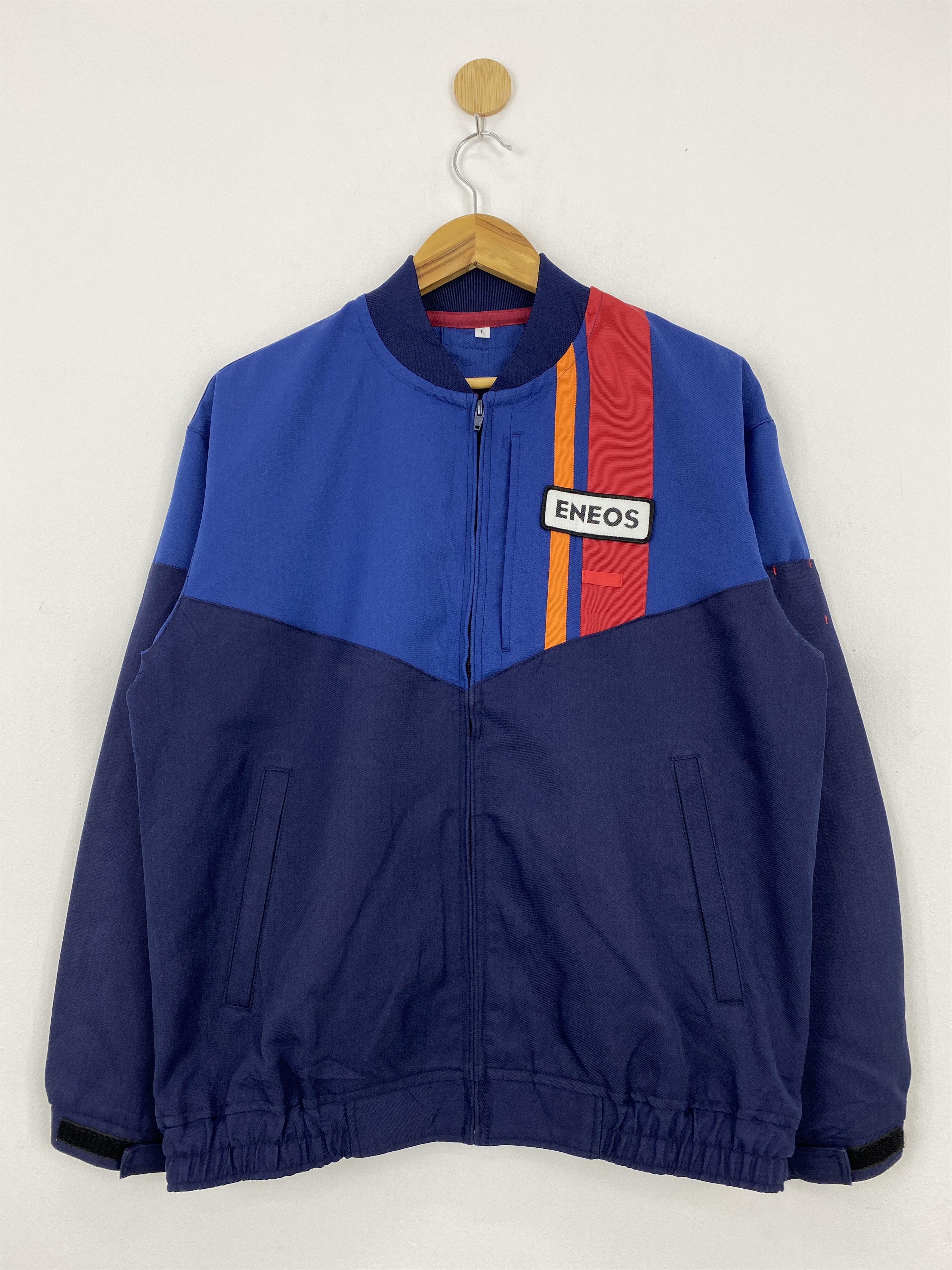 Japanese Brand Vintage Eneos Inital D Racing Workers Jacket J1781 Size US L / EU 52-54 / 3 - 1 Thumbnail