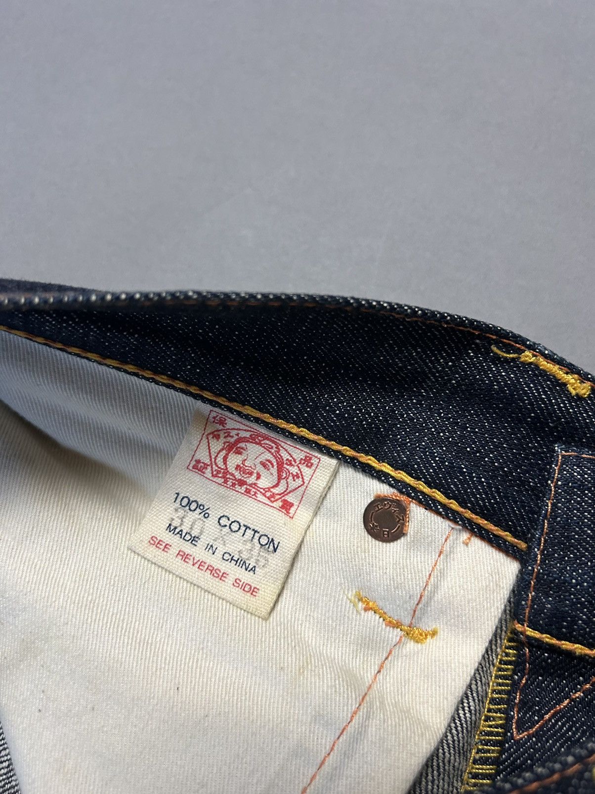 Evisu Evisu Japan vintage selvedge daicock jeans yellow big logo Size US 30 / EU 46 - 8 Thumbnail