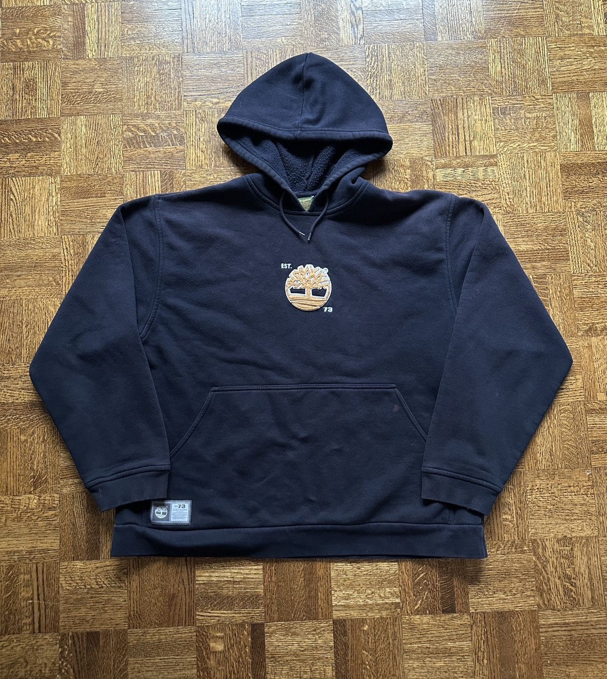 Timberland × Vintage Vintage Y2K Timberland Graphic Hooded Sweatshirt Size US XL / EU 56 / 4 - 1 Thumbnail