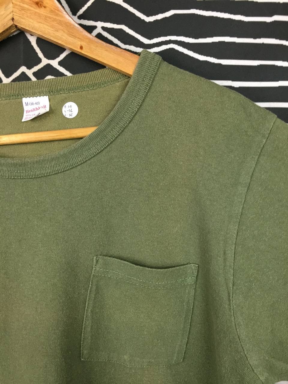 Vintage Vtg Healthknit Olive Green Workwear Style Long Sleeve Tee Size US M / EU 48-50 / 2 - 5 Thumbnail