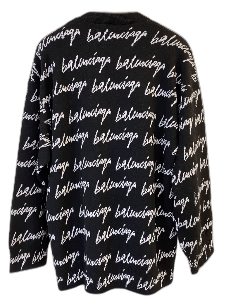 Balenciaga Balenciaga Logo Loose Knit Sweater for Men-yf Size US XS / EU 42 / 0 - 1 Thumbnail