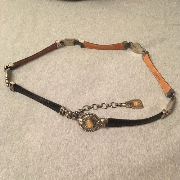 Brighton Vintage Brighton Gold & Silver Chain Black Belt Size ONE SIZE - 3 Thumbnail