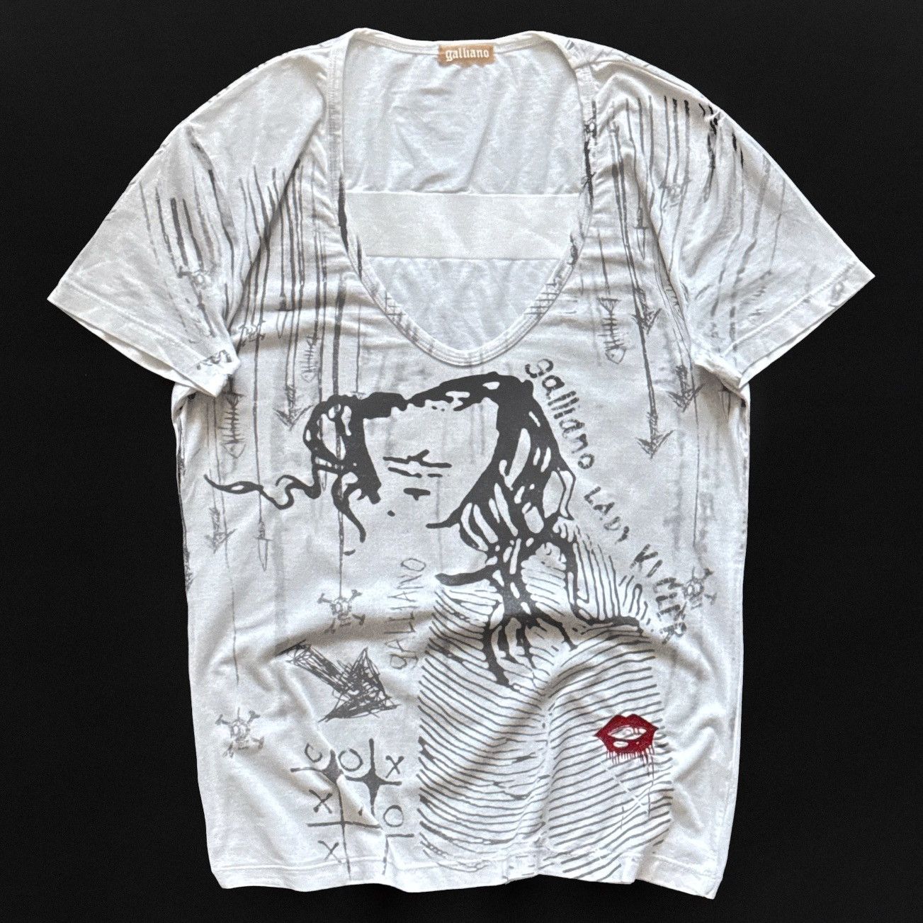 John Galliano John Galliano ’Lady Killer’ T-Shirt Vintage Size M / US 6-8 / IT 42-44 - 1 Thumbnail