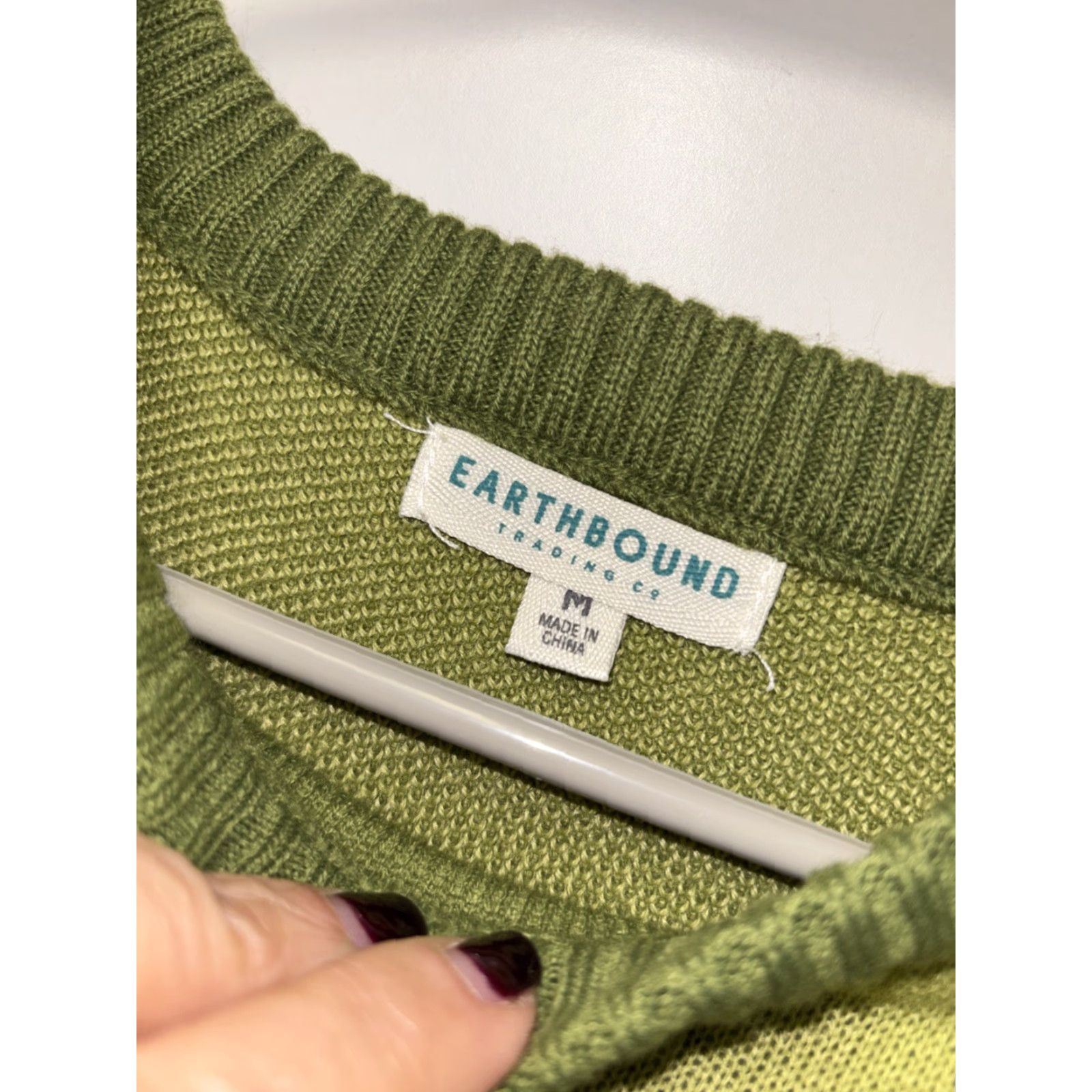 Sunflower Earthbound Gnome Flowers Sunflowers Long Sleeve Knit Sweater Green M Pullover Size M / US 6-8 / IT 42-44 - 3 Thumbnail