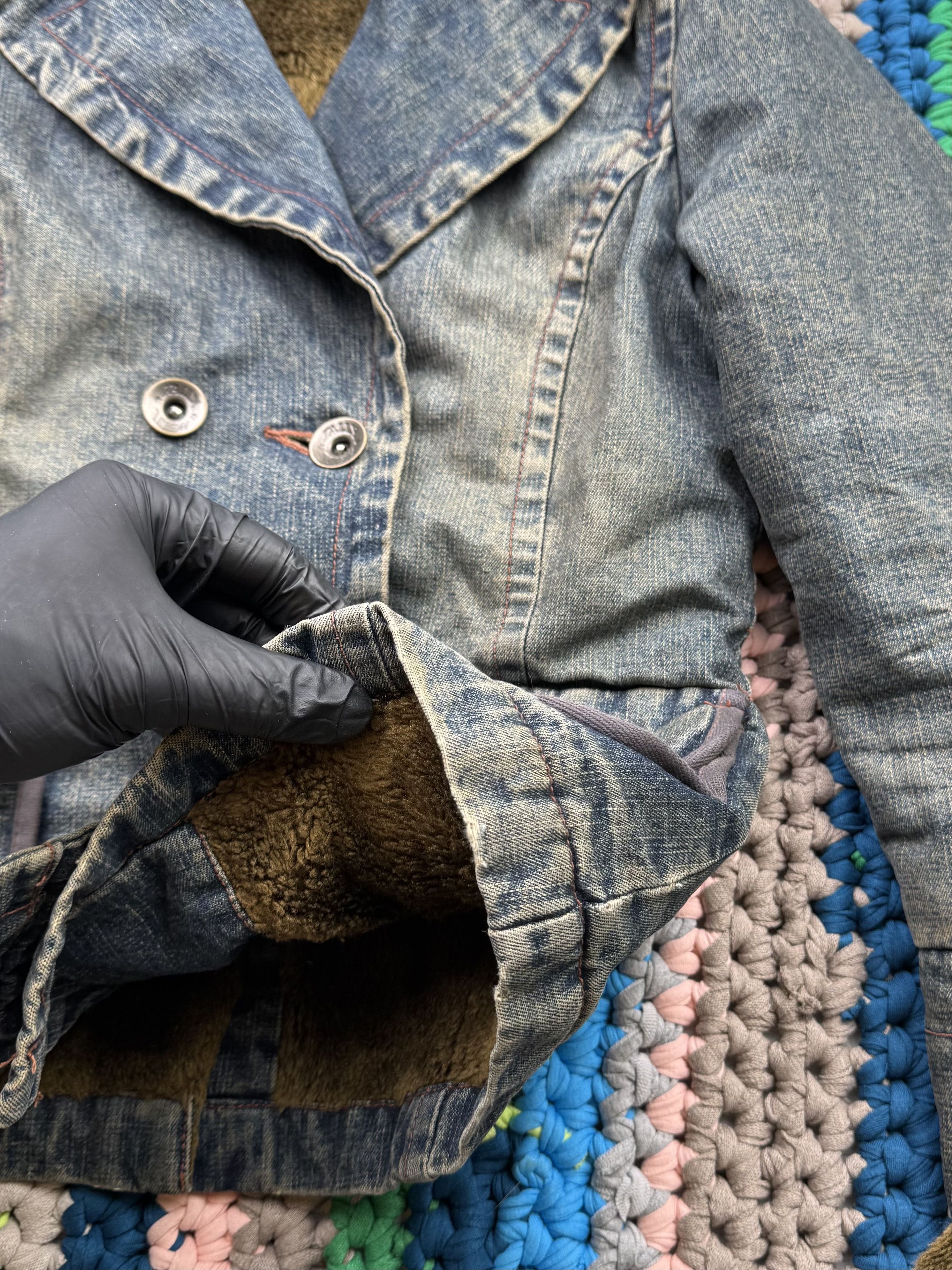 Japanese Brand Vintage Cropped Jacket With Faux Sheepskin (ET1)(D15) Size S / US 4 / IT 40 - 5 Thumbnail