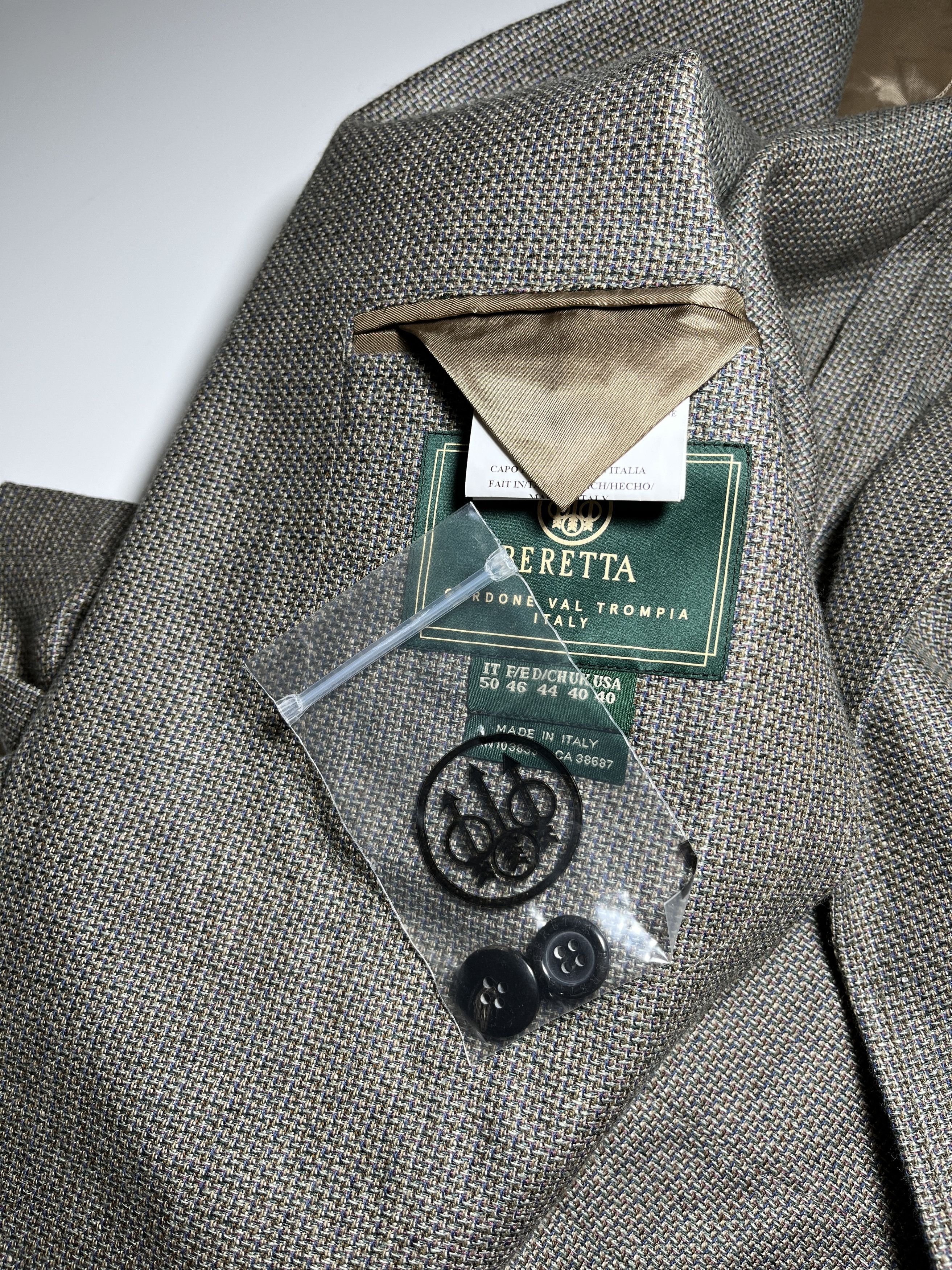 Beretta Beretta Linen / Wool Unlined Sport Coat Blazer Size 40 Size 40R - 17 Thumbnail