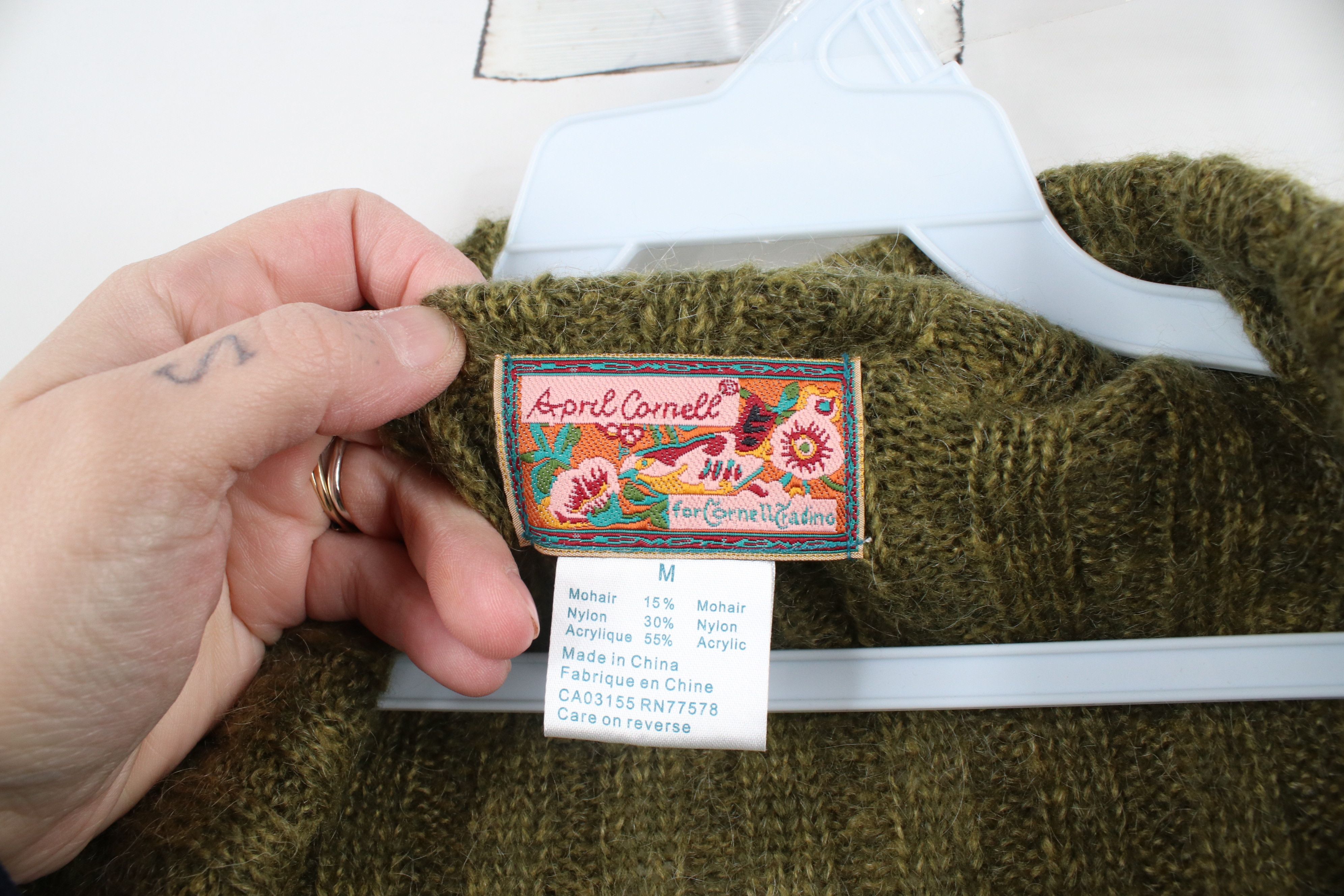 Vintage Vintage 90s Streetwear Wool Cable Knit Cardigan Sweater Size M / US 6-8 / IT 42-44 - 6 Thumbnail