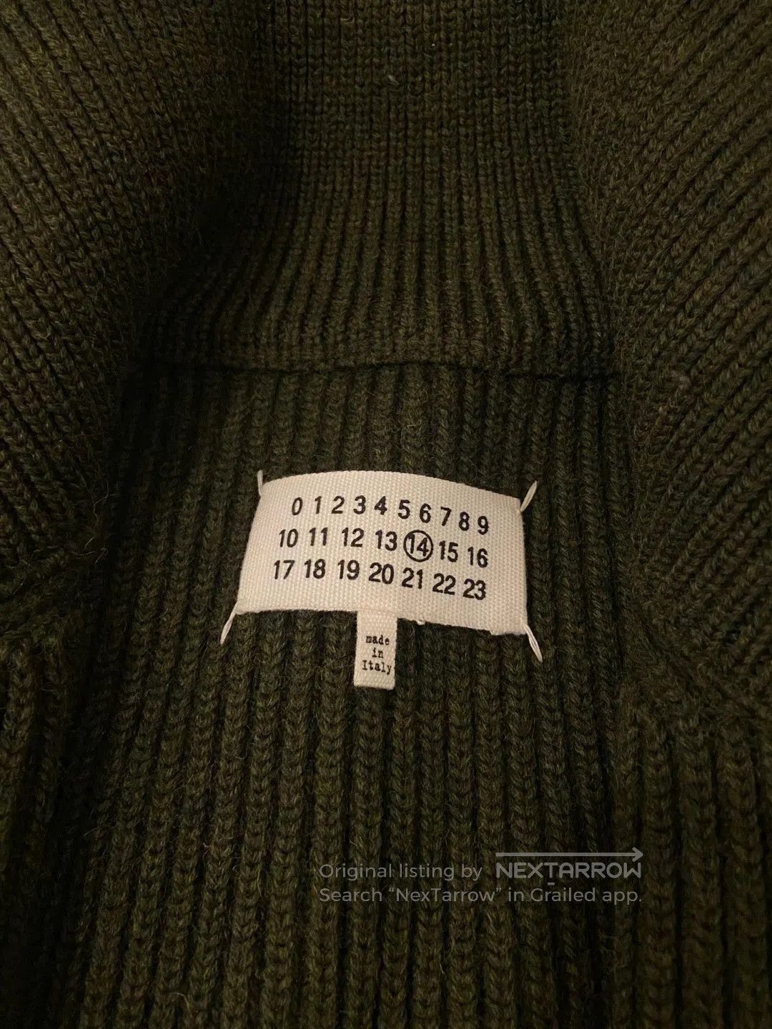 Maison Margiela maison margiela green knitted zip cardigan. Size US L / EU 52-54 / 3 - 3 Thumbnail