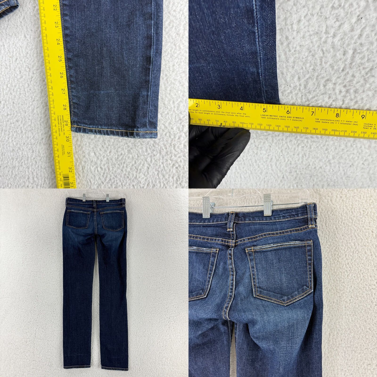 Simon Miller Simon Miller Jeans Womens Slim Straight Mid-Rise Distressed Blue Denim Jeans 26 Blue Denim Slim Straight Womens Jeans Size 26" / US 2 / IT 38 - 9 Thumbnail