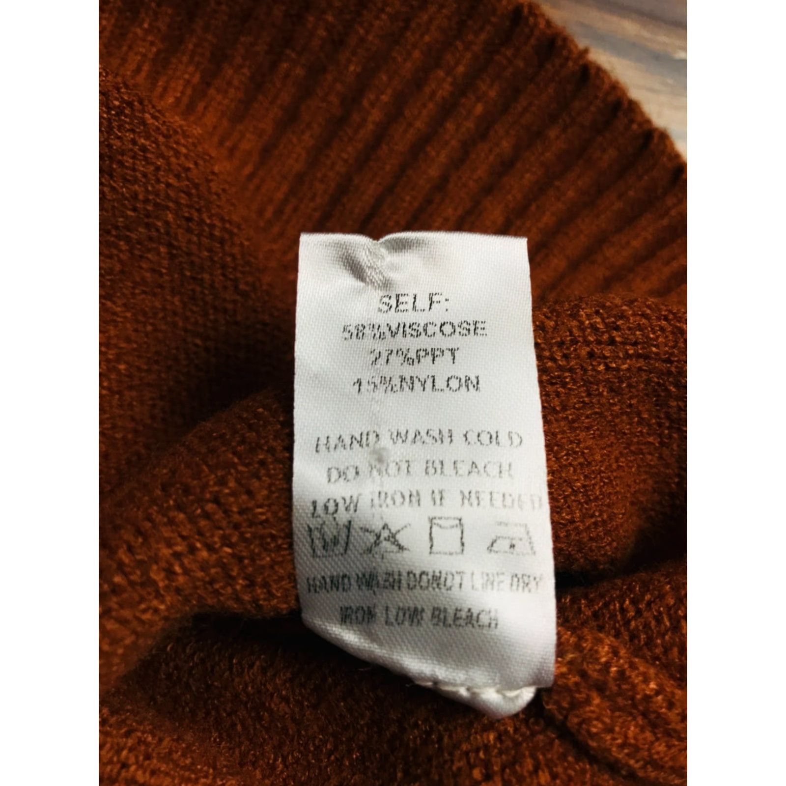 Vintage Aaron & Amber Sweater Women's Size Medium Brown Yarn Balls Pullover Size M / US 6-8 / IT 42-44 - 6 Thumbnail