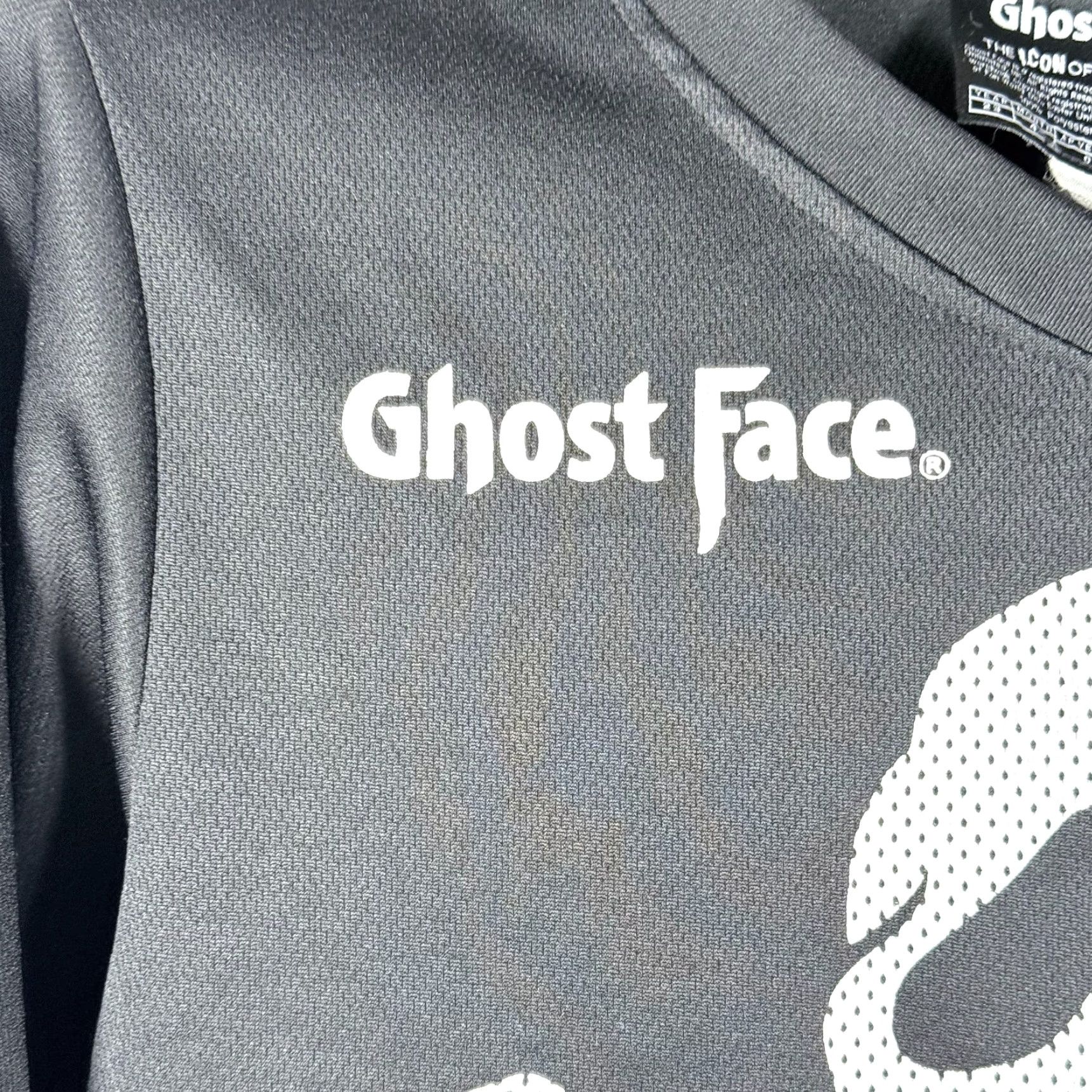 Vintage Ghost Face Hockey Jersey Men's V-Neck Long Sleeve Black XL? Size US M / EU 48-50 / 2 - 6 Thumbnail