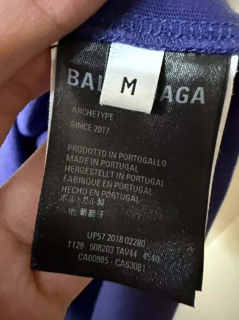 Balenciaga Balenciaga Dark blue cola print short sleeves 2505-Nextarro Size US M / EU 48-50 / 2 - 6 Thumbnail