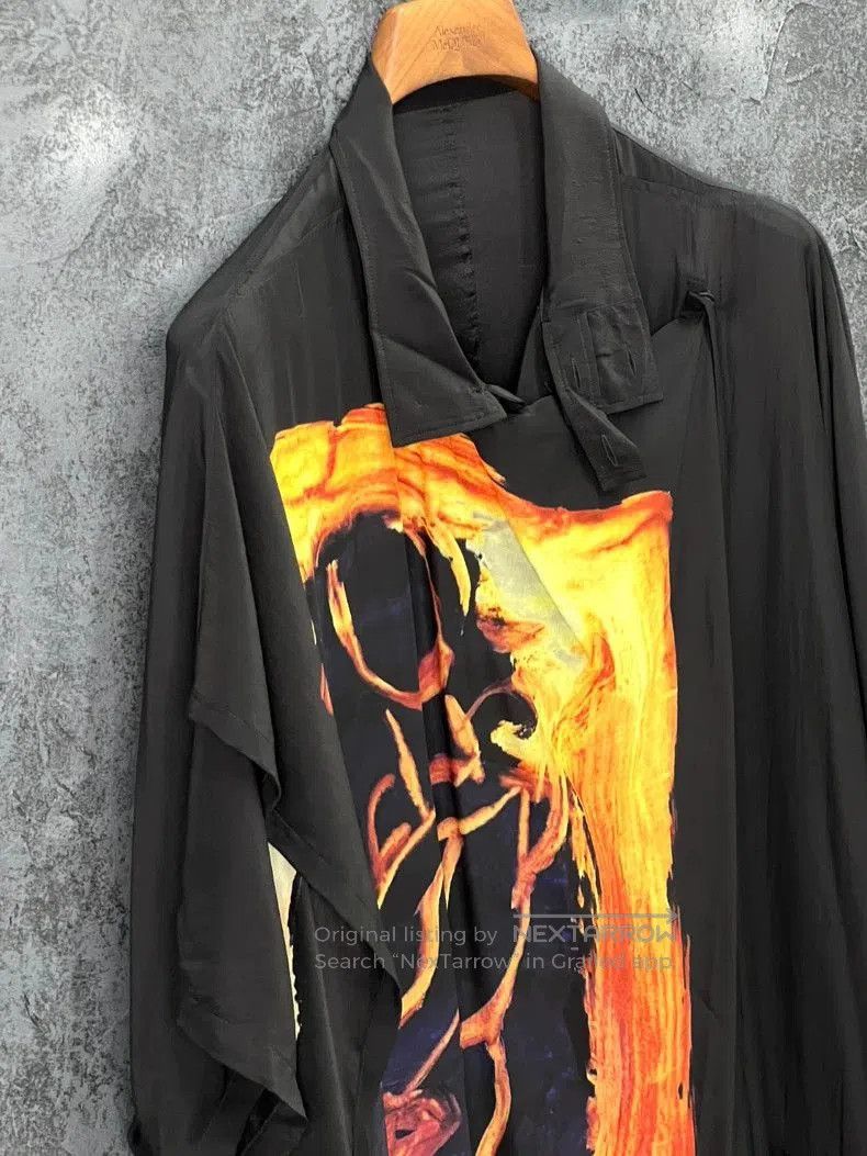 Yohji Yamamoto Yohji Yamamoto Silk Printed Shirt. Size US XS / EU 42 / 0 - 6 Thumbnail