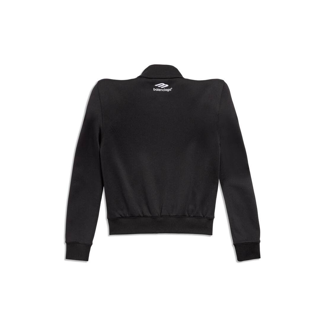 Balenciaga o1mt1gz0125 3B Sports Icon Round Shoulder Jacket in Black Size US XXS / EU 40 - 2 Thumbnail
