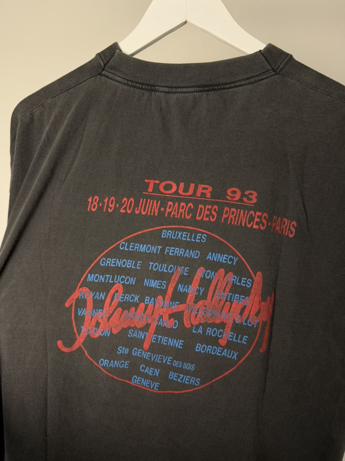 Band Tees Johnny Hallyday Vintage 1993 Tour T-Shirt Band Tee Size US XL / EU 56 / 4 - 5 Thumbnail