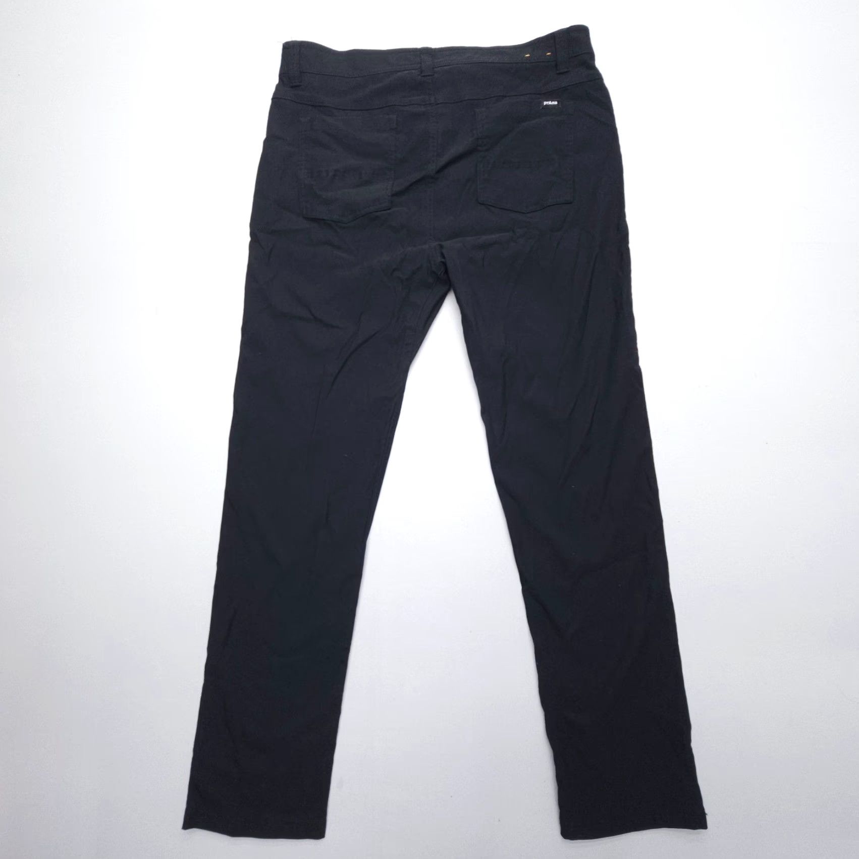 Prana prAna Brion Slim Pants II Mens 36 x 32 Black Stretch Hiking Fishing Travel Camp Pant Slim Straight 5-Pocket Mens Regular Black 90s Nature Theme Size US 36 / EU 52 - 2 Thumbnail