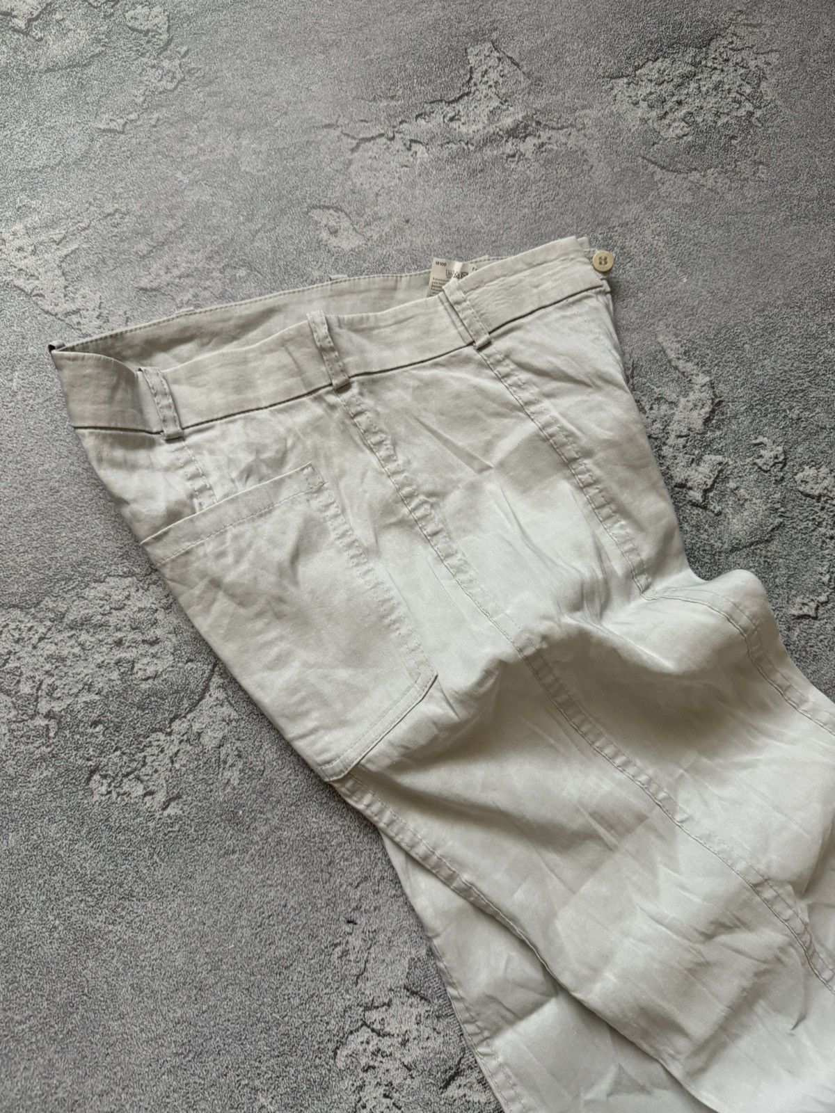 Annette Gortz × Japanese Brand Annette Gortz 38 linen light gray pant trouser chino relaxed Size 26" / US 2 / IT 38 - 14 Thumbnail