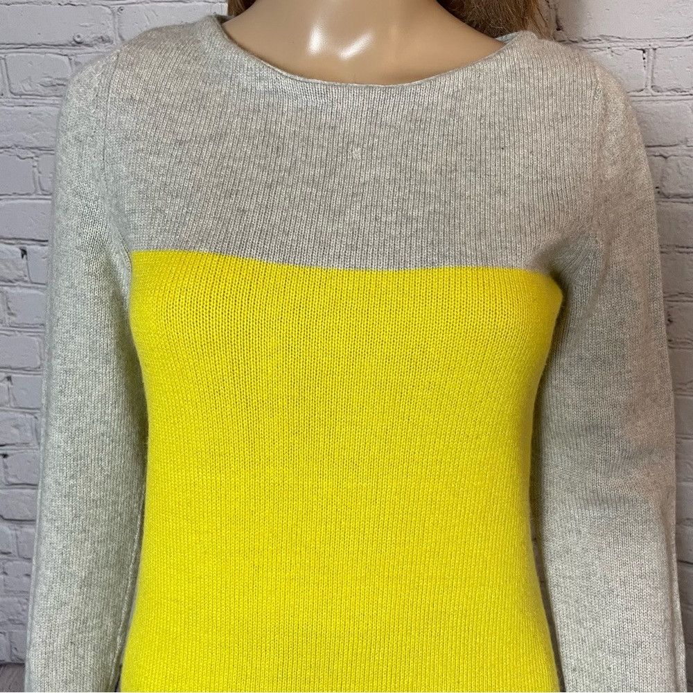 Banana Republic Banana Republic Wool Cashmere Colorblock Yellow Grey Sweate Size S / US 4 / IT 40 - 2 Thumbnail