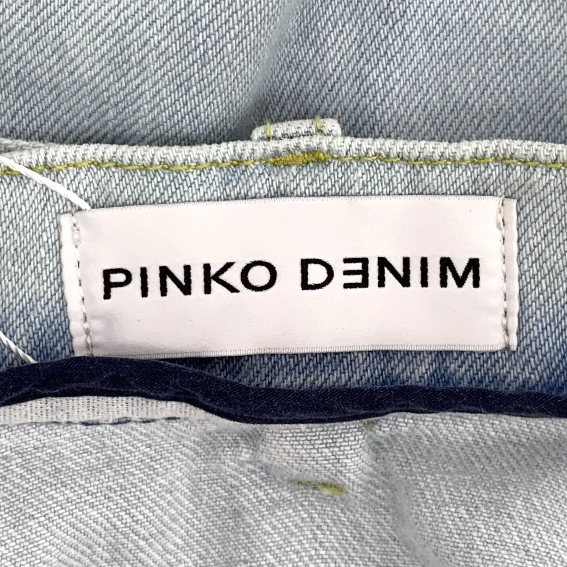 Pinko PINKO Light Blue Cotton Logo Belted Denim Skirt| Size 39" - 7 Thumbnail