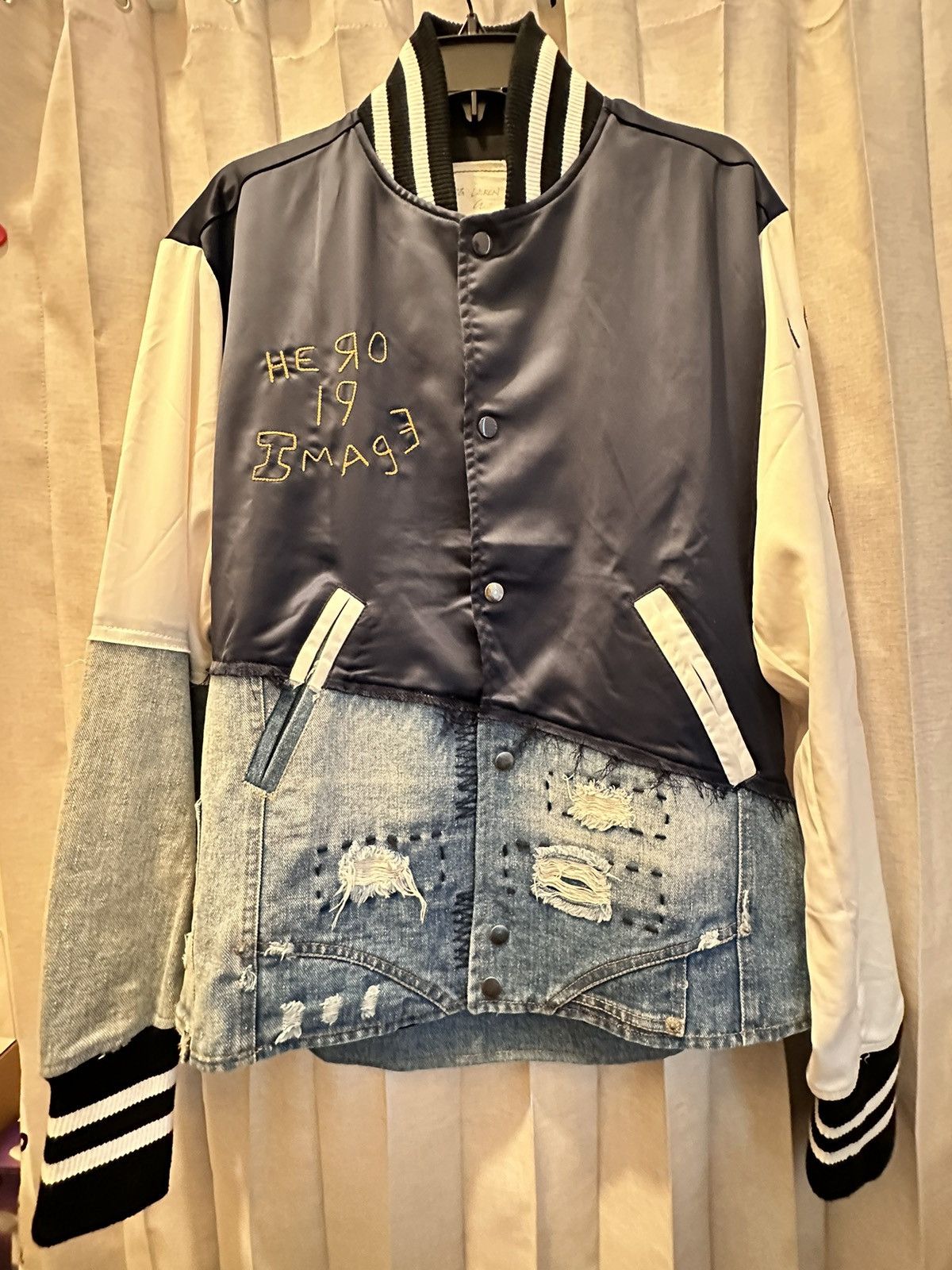 Greg Lauren Greg Lauren 50/50 Varsity Jacket Size US M / EU 48-50 / 2 - 1 Thumbnail