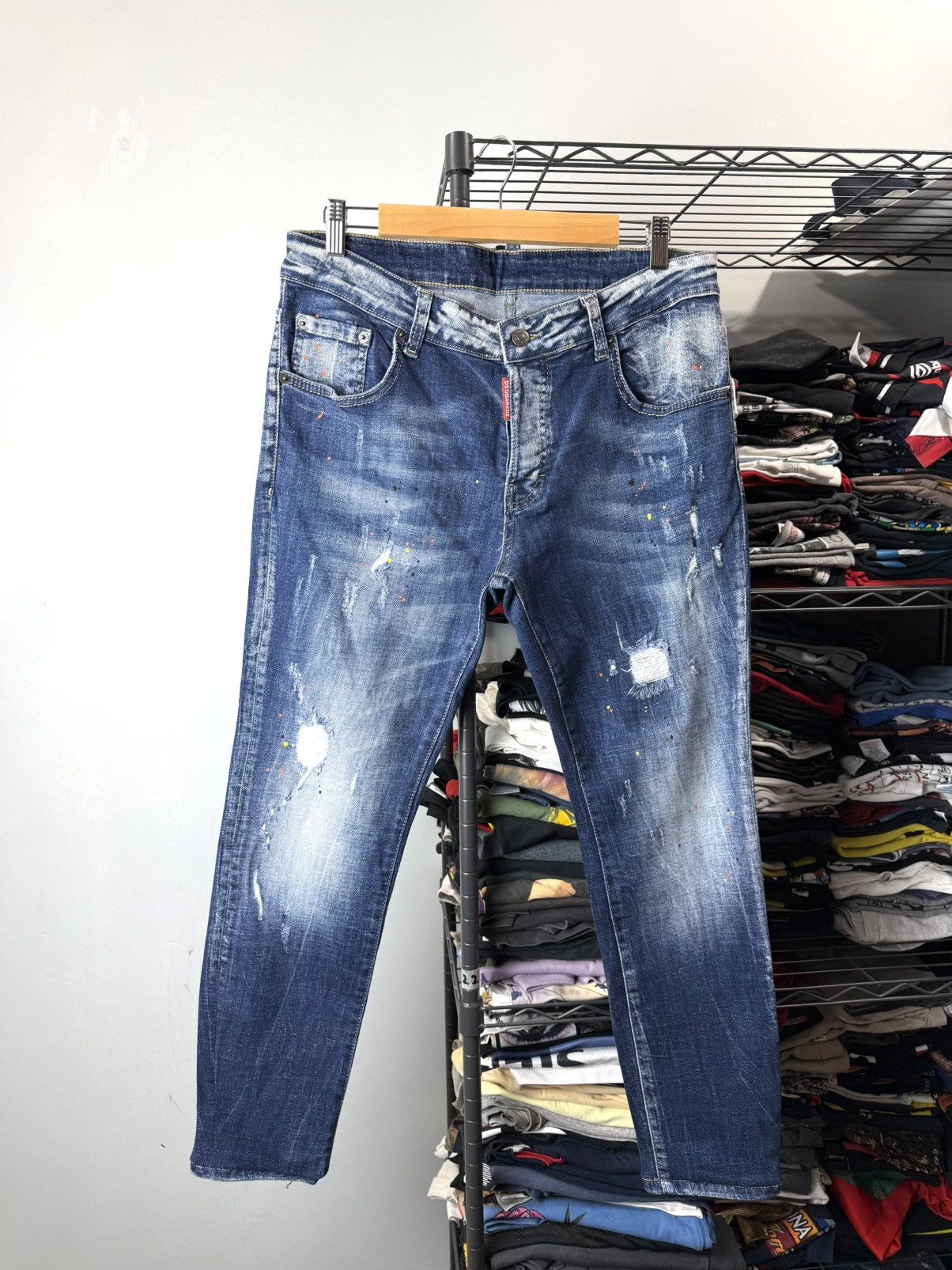Dsquared2 Designer Dsquared2 Denim Pants Streetwear Dripp Size US 33 - 1 Thumbnail