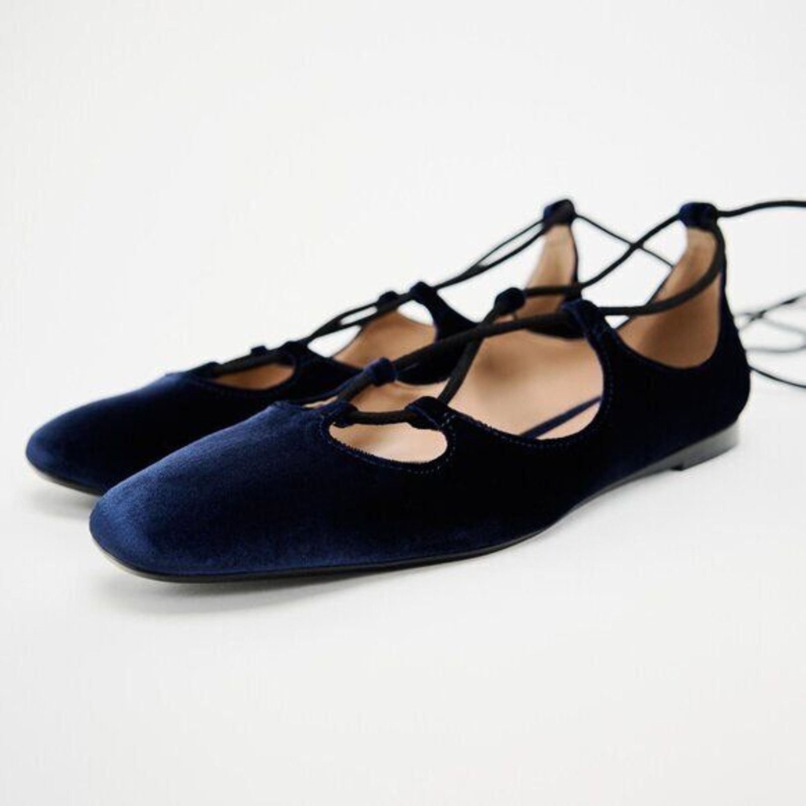 Zara ZARA Flats with Tie Closure NWT Size US 8 / IT 38 - 12 Thumbnail